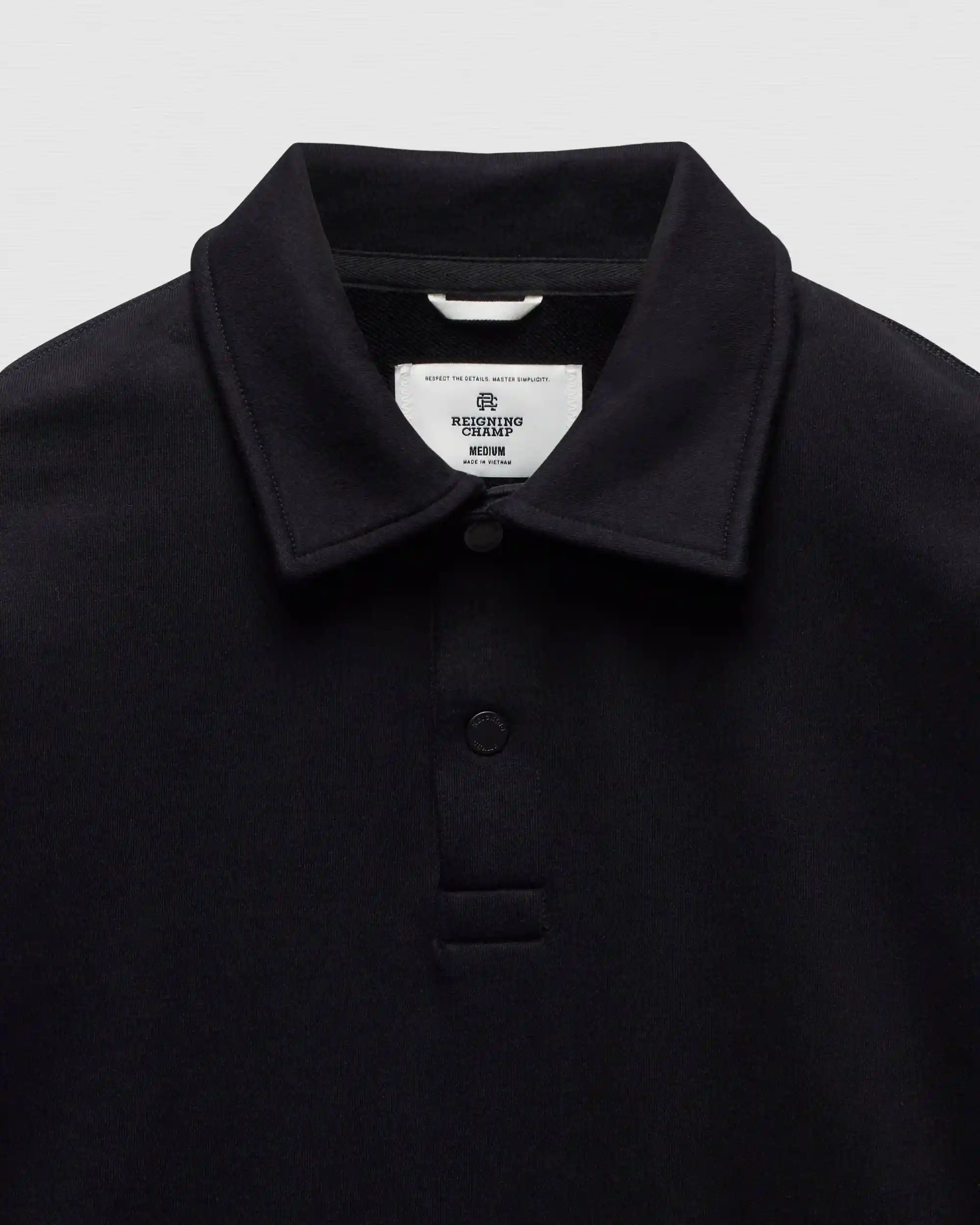 Reigning Champ Midweight Terry Rugby Sweater, black - Image 8