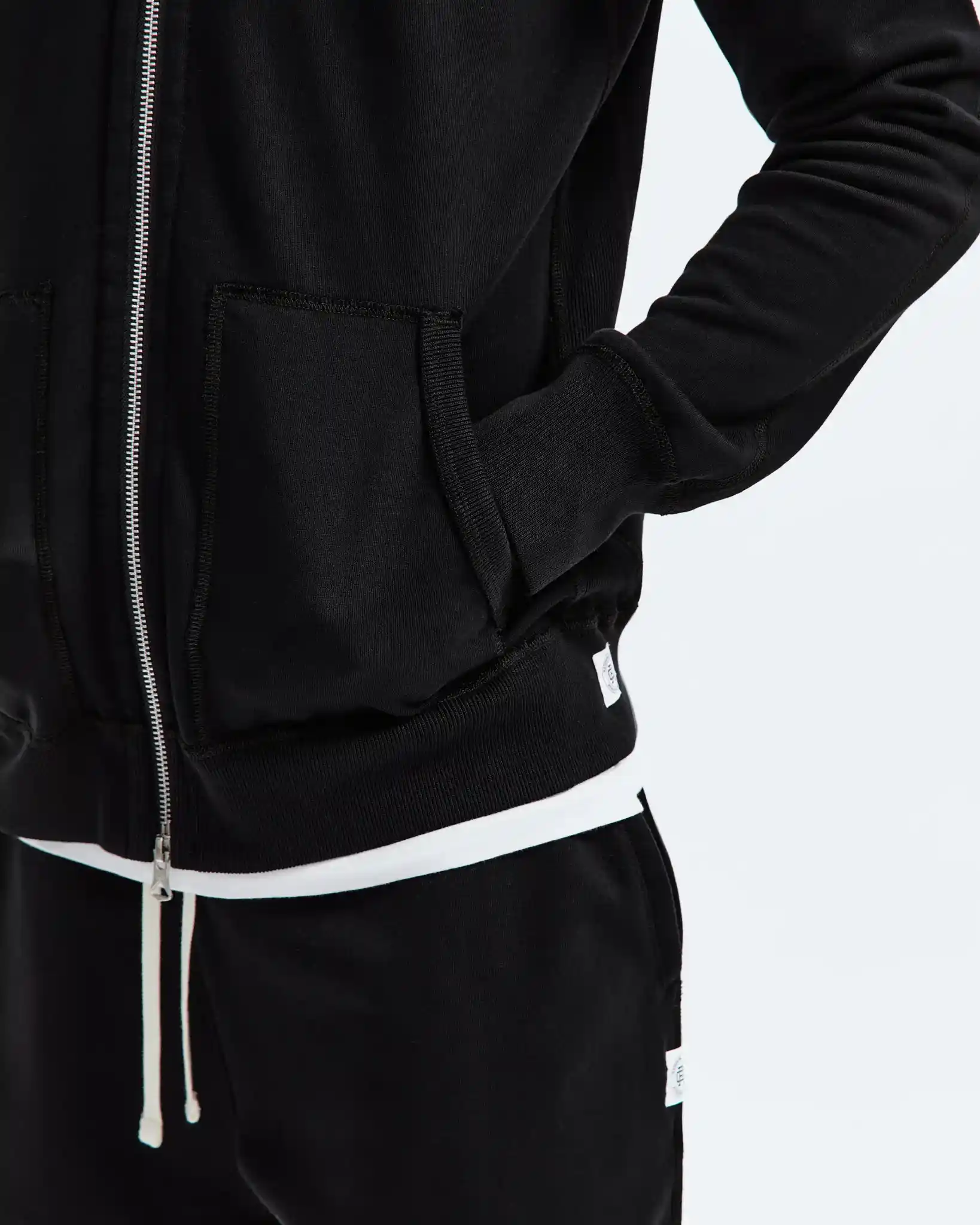 Reigning Champ Midweight Terry Slim Zip Hoodie, black - Image 3