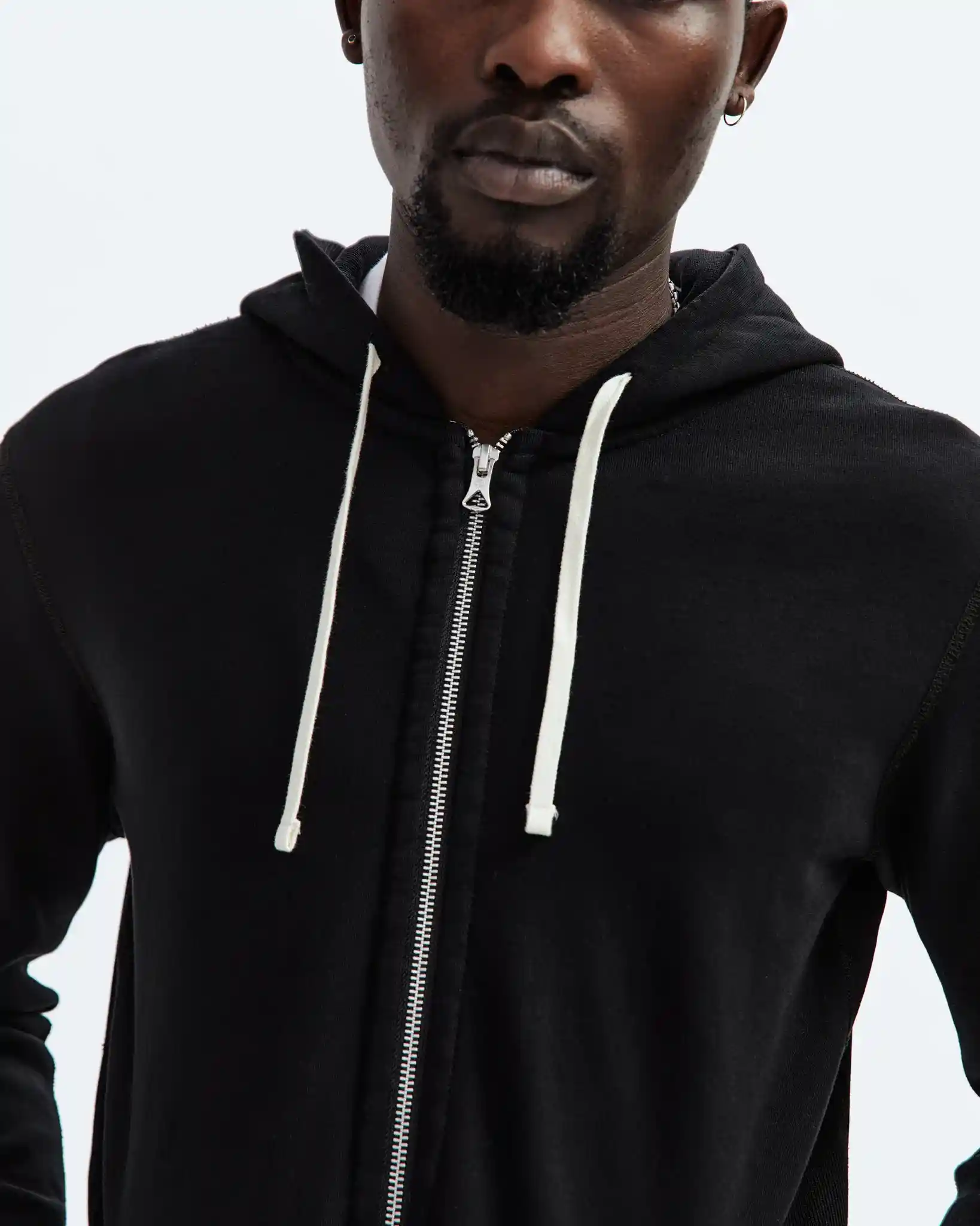 Reigning Champ Midweight Terry Slim Zip Hoodie, black - Image 6