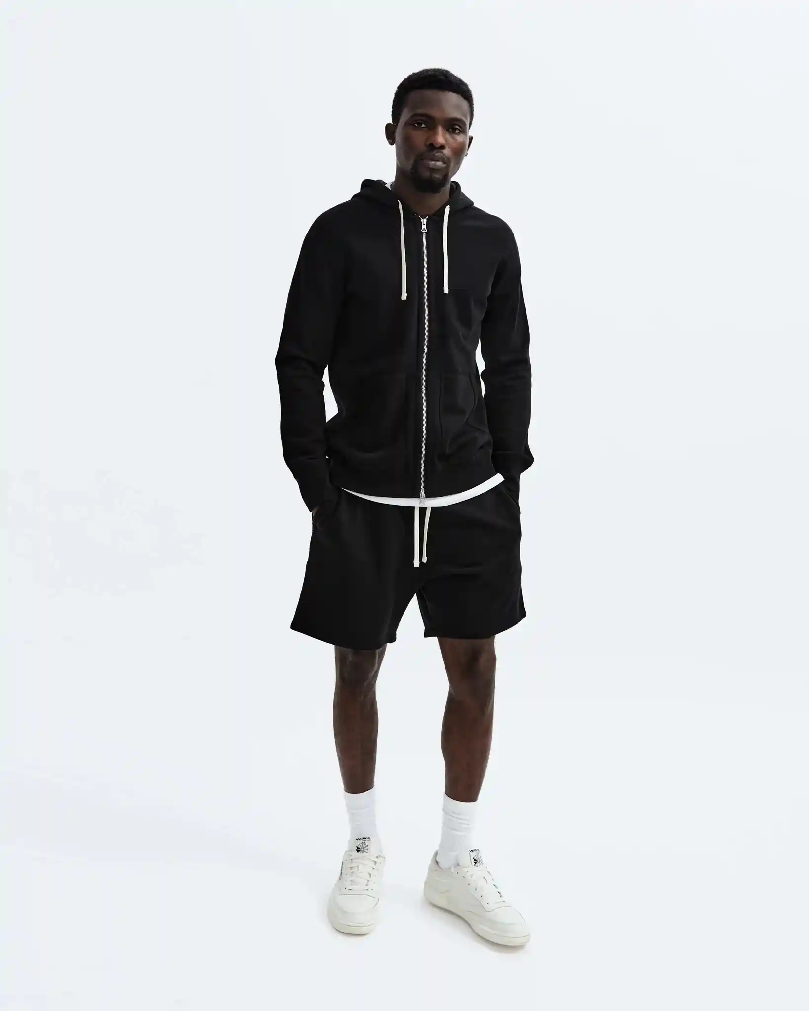 Reigning Champ Midweight Terry Slim Zip Hoodie, black - Image 7