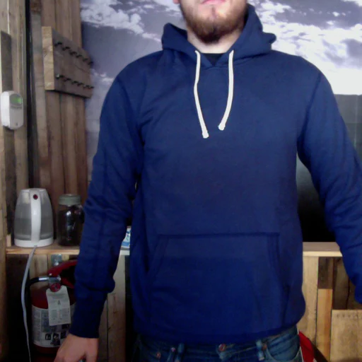 Reigning Champ Midweight Twill Terry Pullover Hoody, Navy - Image 3