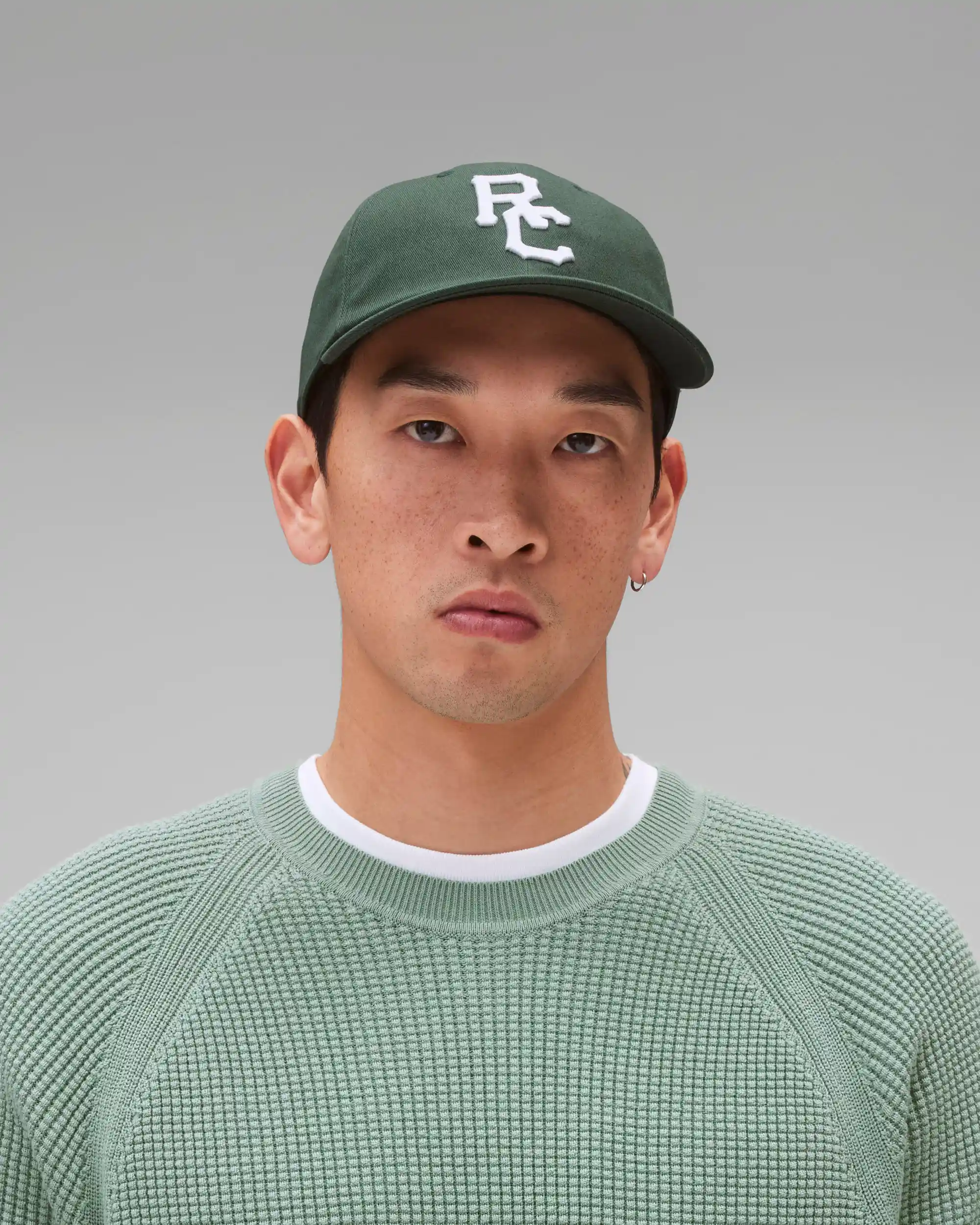Reigning Champ Outfield Strapback Cap, british racing green-white - Image 2