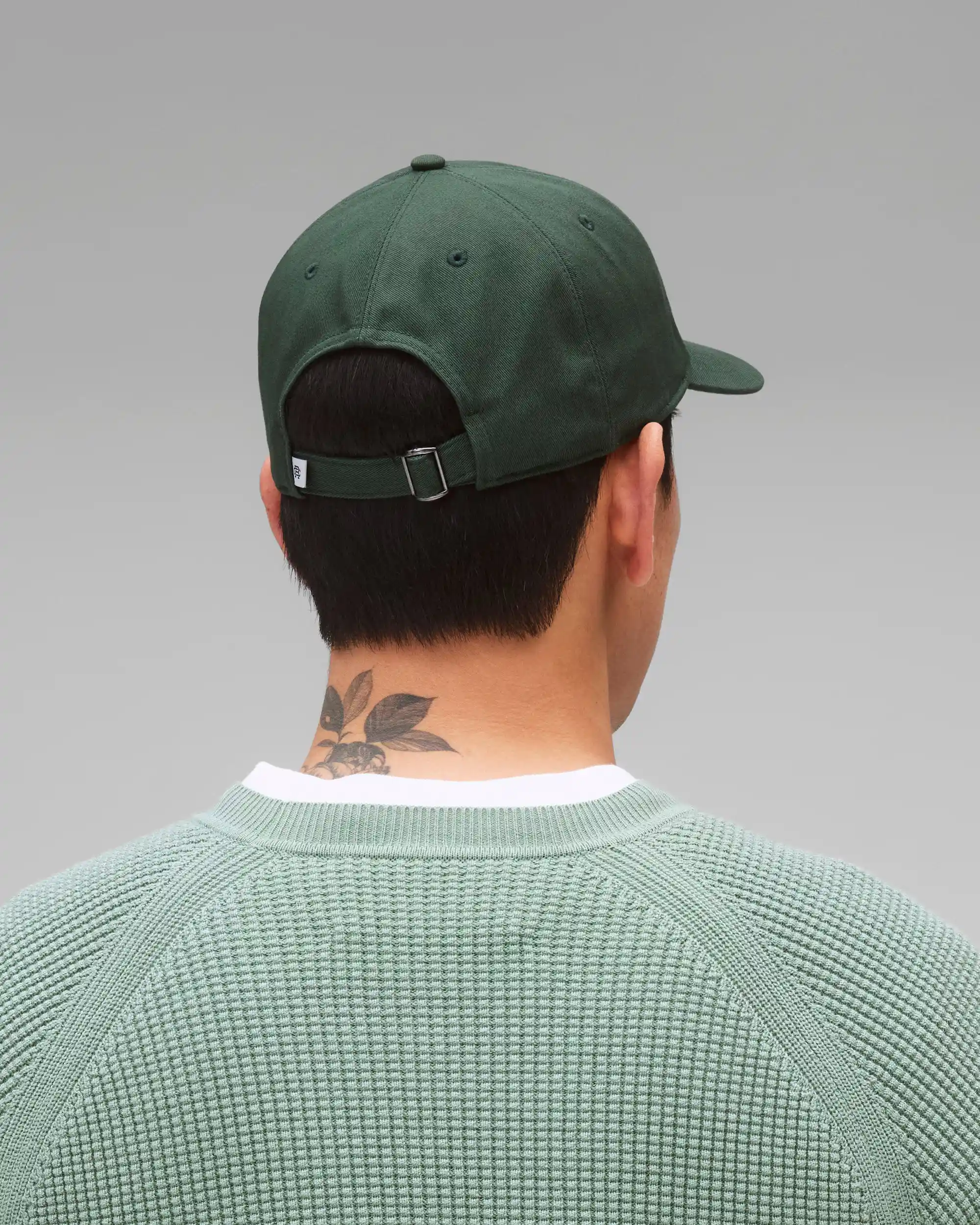 Reigning Champ Outfield Strapback Cap, british racing green-white - Image 4