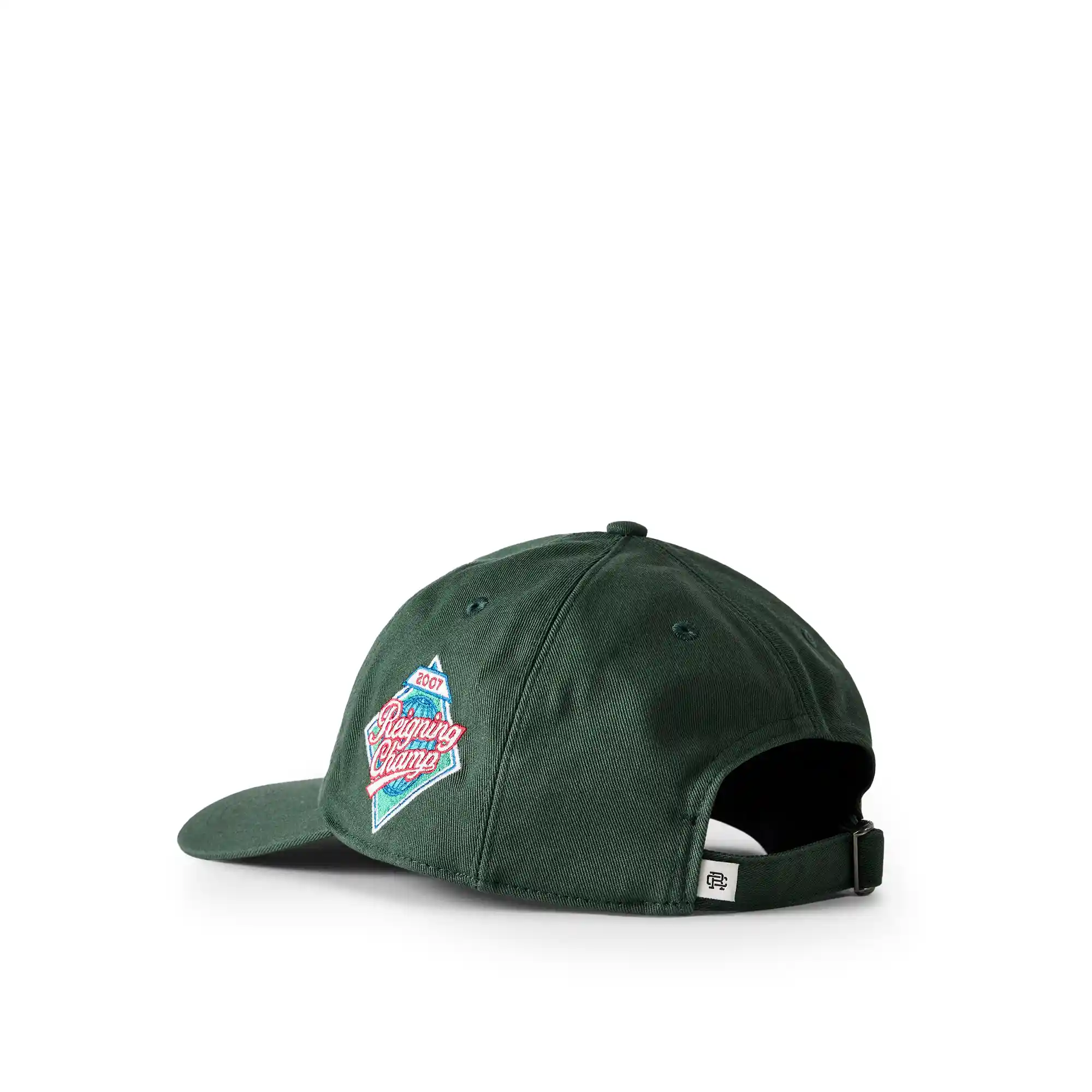 Reigning Champ Outfield Strapback Cap, british racing green-white - Image 6