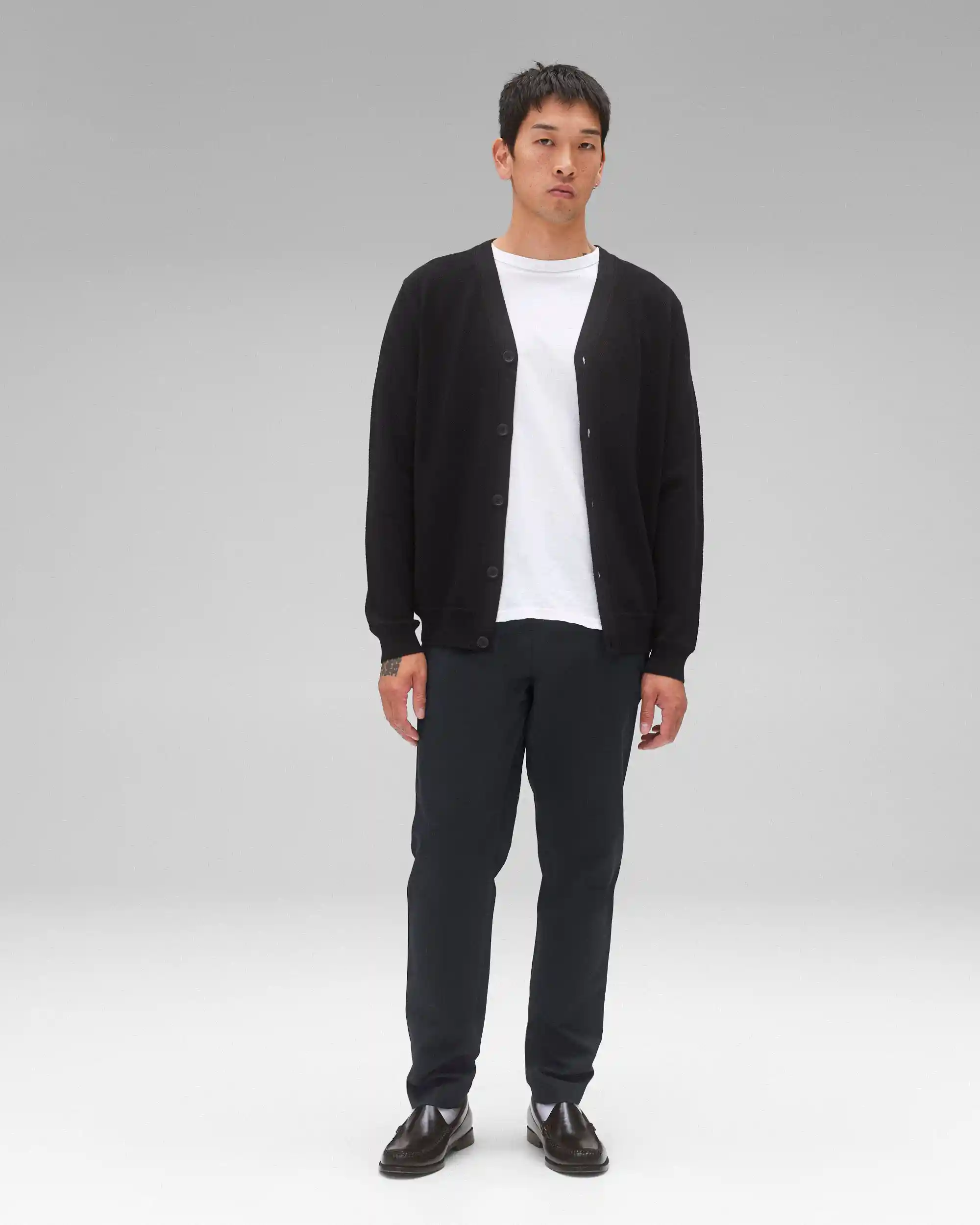 Reigning Champ Supima Pique Ace Cardigan, black - Image 3