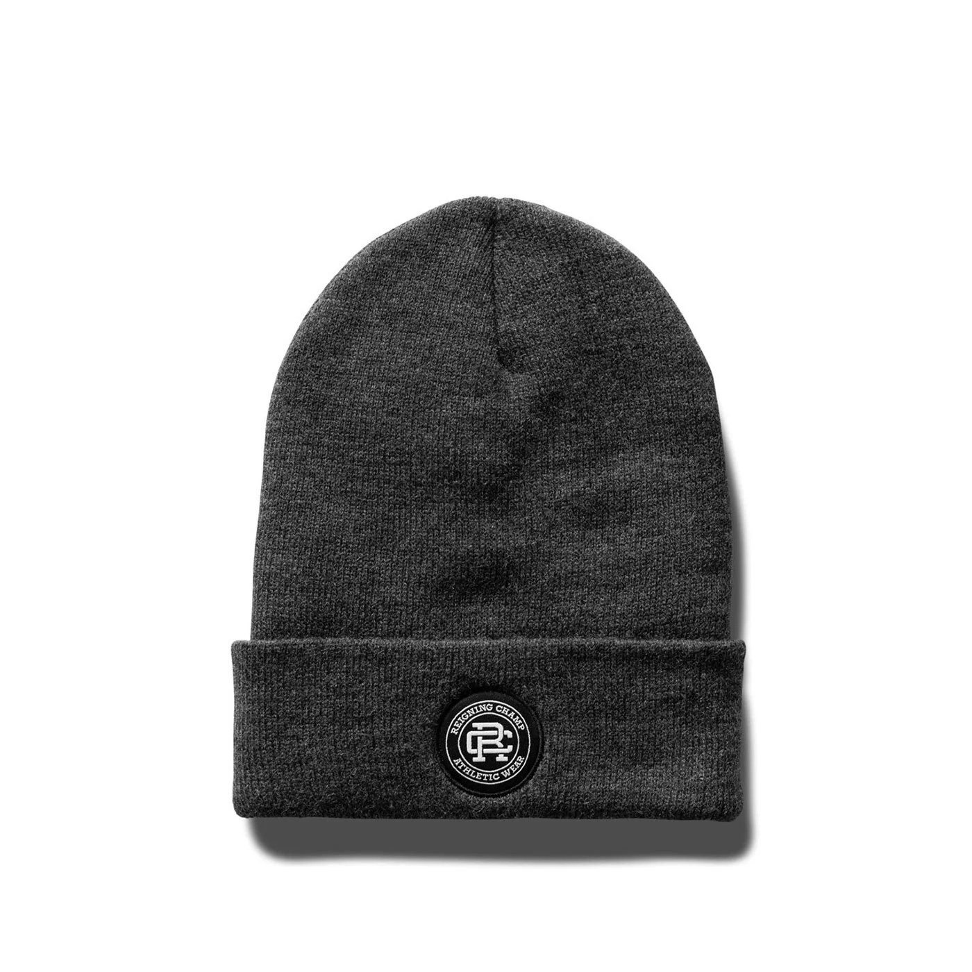 Reigning Champ Thinsulate Crest Patch Beanie, charcoal