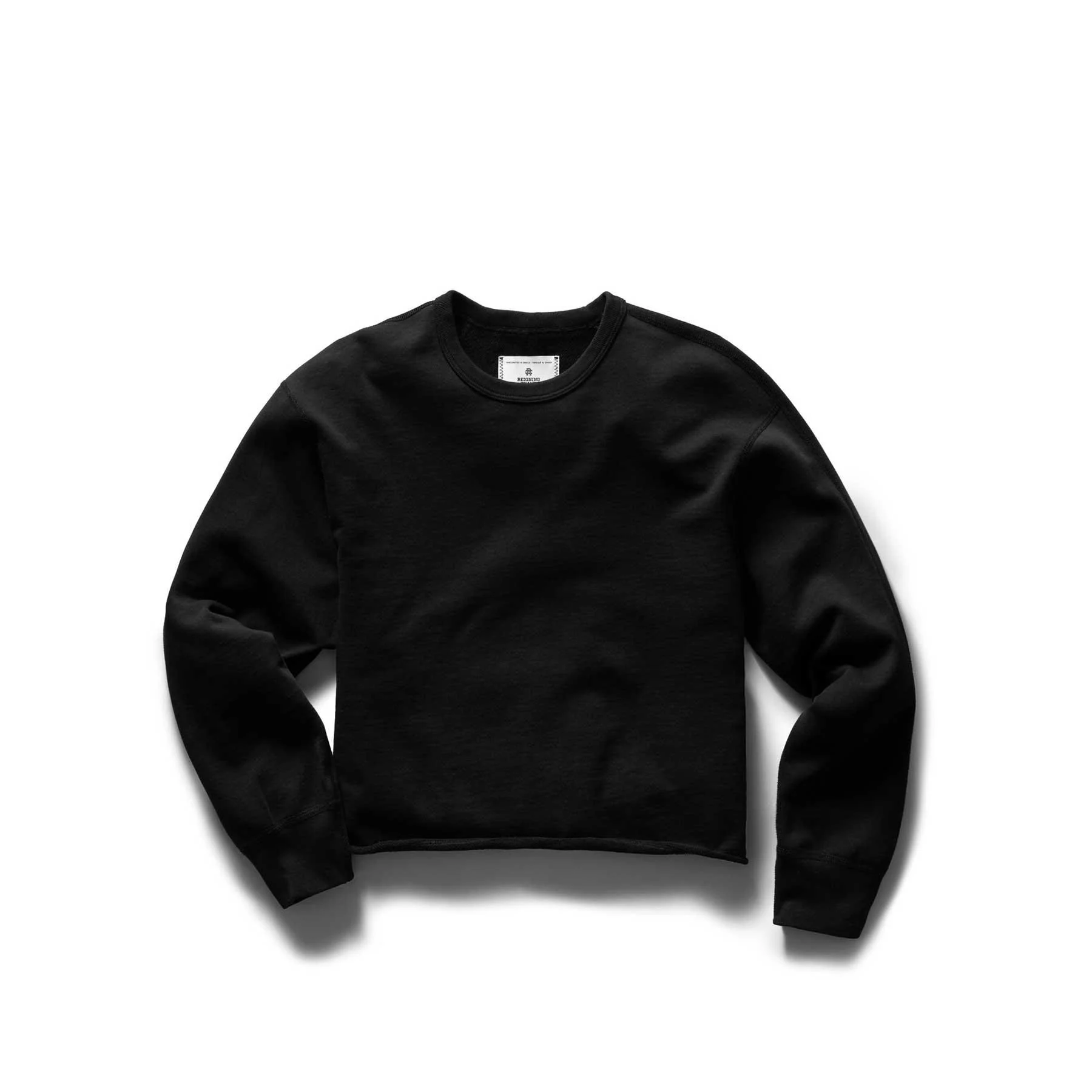 Reigning Champ Women's knit pima Terry Cropped Crewneck