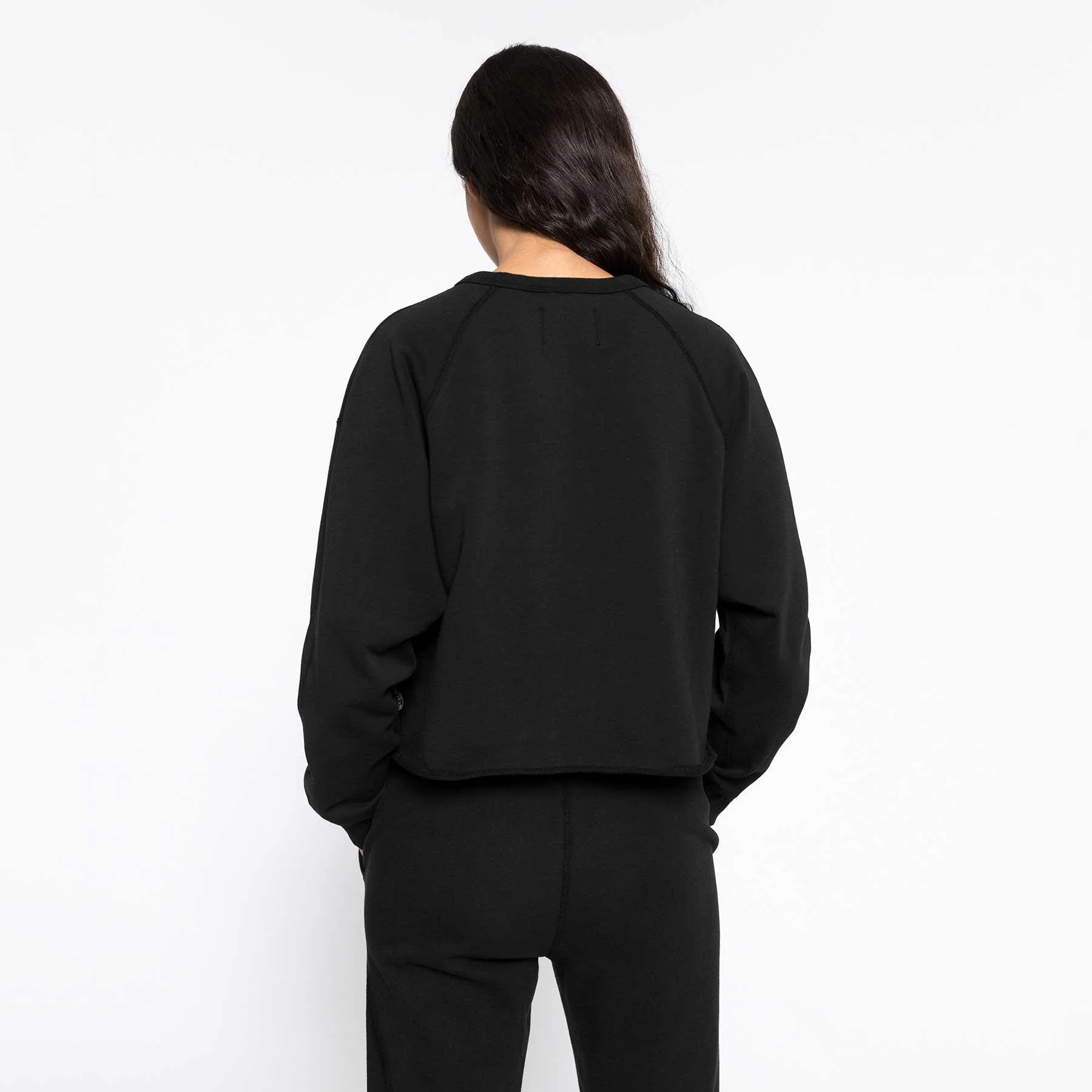 Reigning Champ Women's knit pima Terry Cropped Crewneck - Image 3