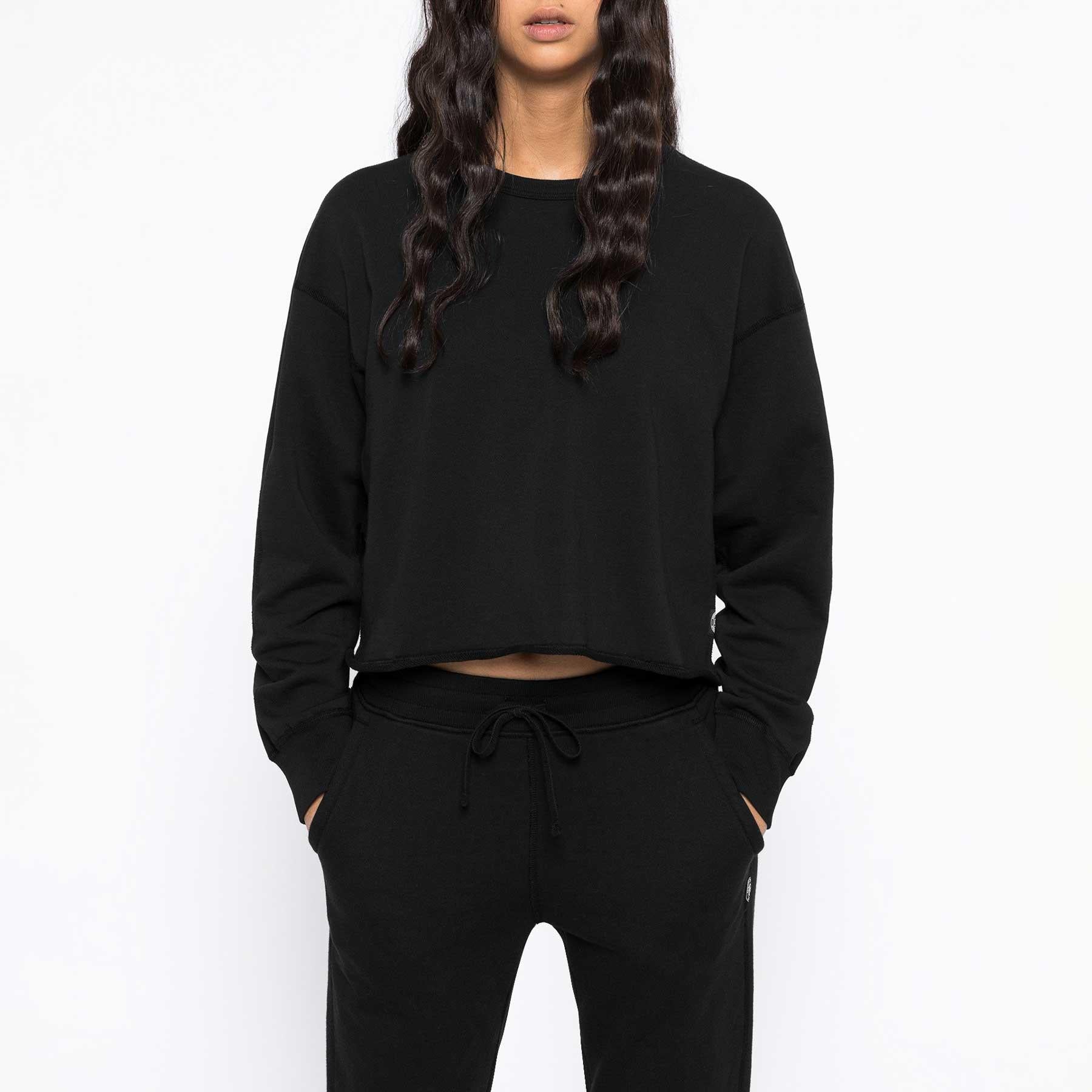 Reigning Champ Women's knit pima Terry Cropped Crewneck - Image 4