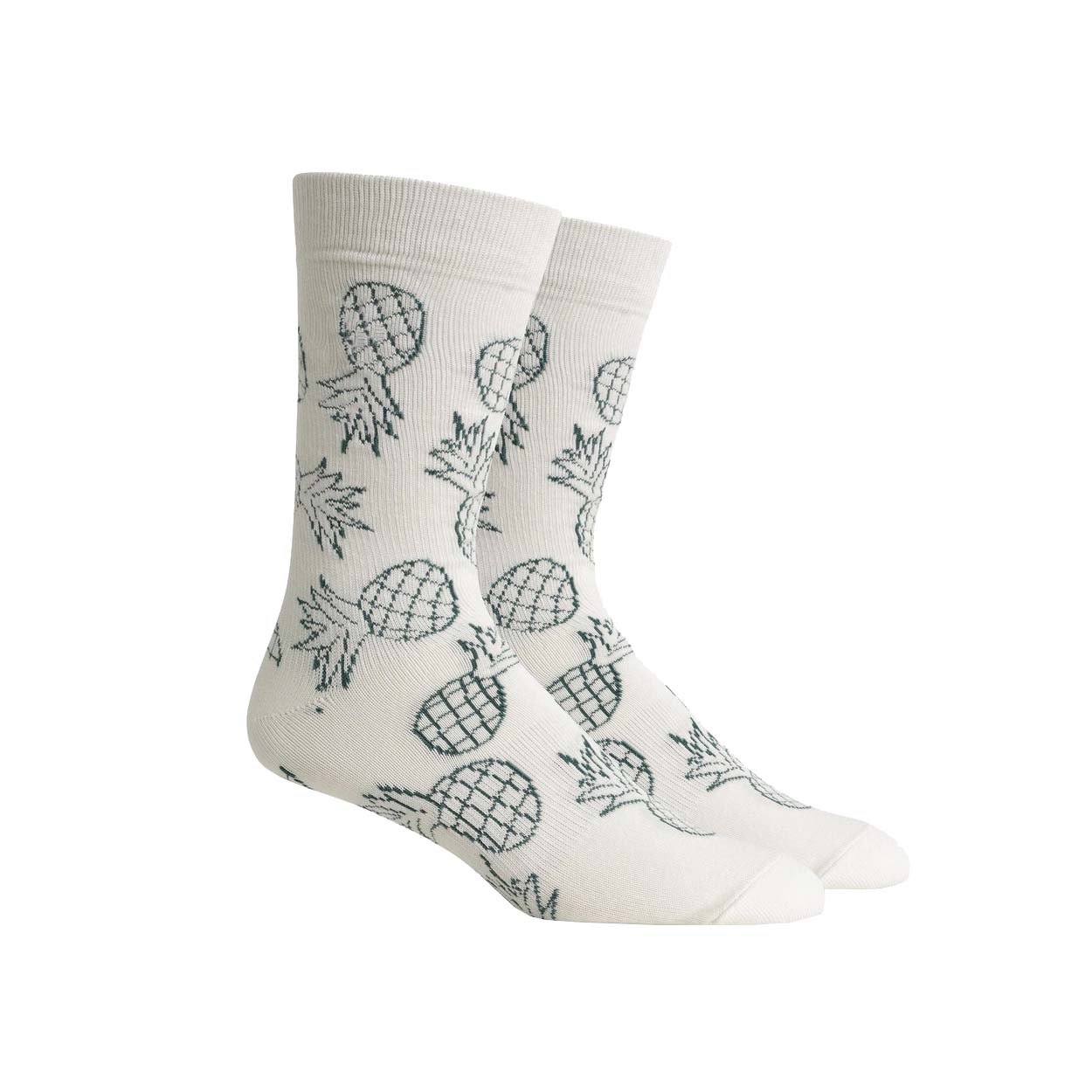 Richer Poorer Men's Luau sock, white/green
