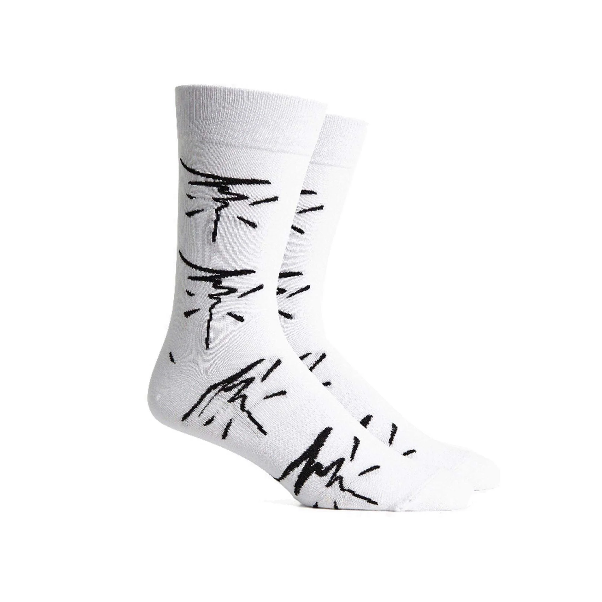 Richer Poorer Men's Sketchy Socks, Bright White