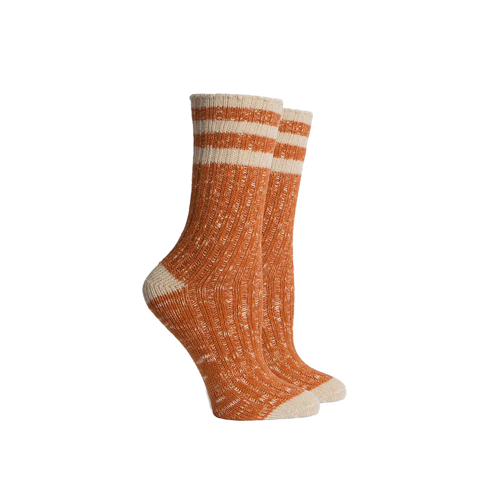 Richer Poorer Stitcher boot crew sock - orange