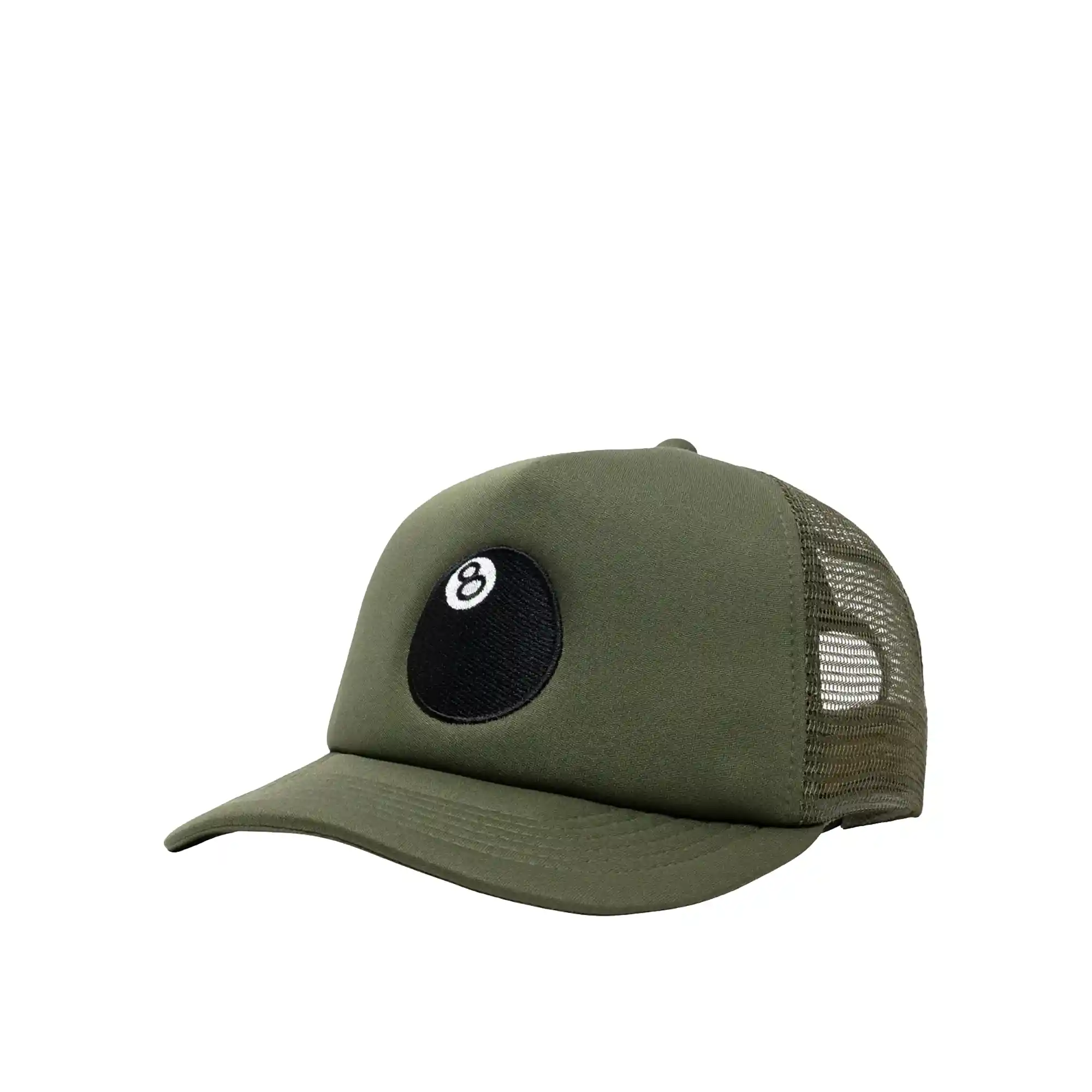 Stussy 8 Ball Trucker Cap, olive
