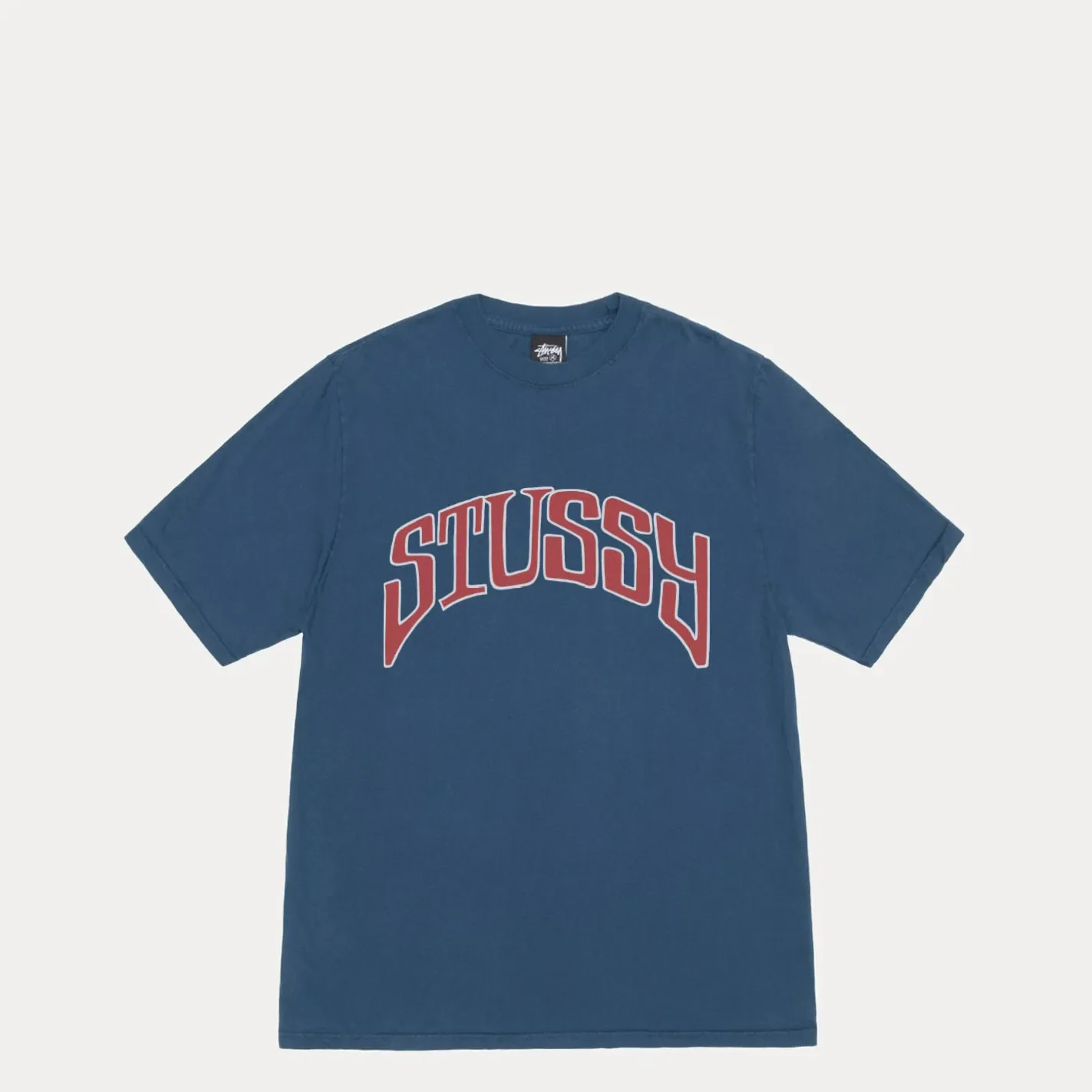 Stussy Arched Pigment Dyed Tee, navy