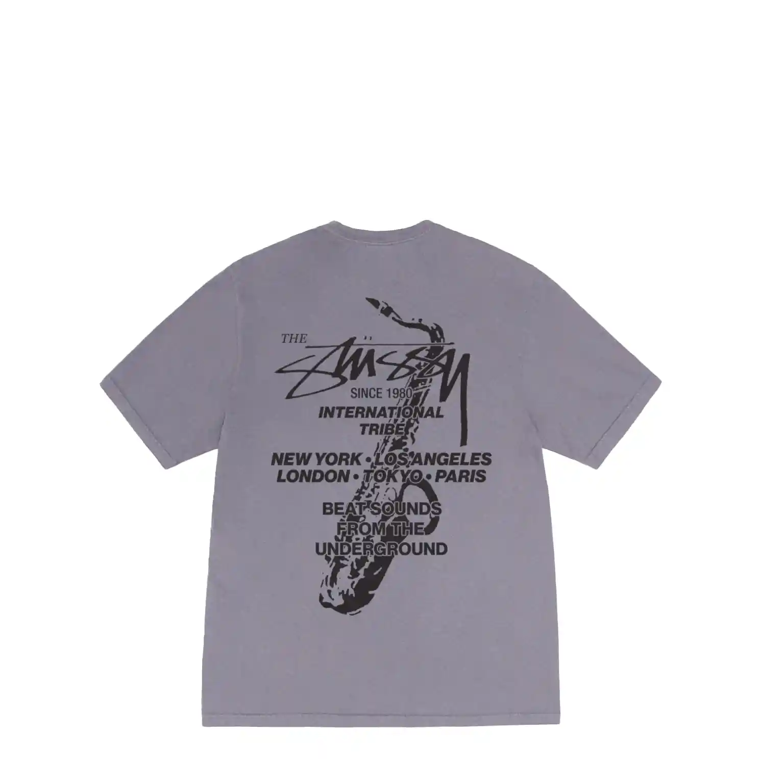 Stussy Beat Sounds Pigment Dyed Tee, shark