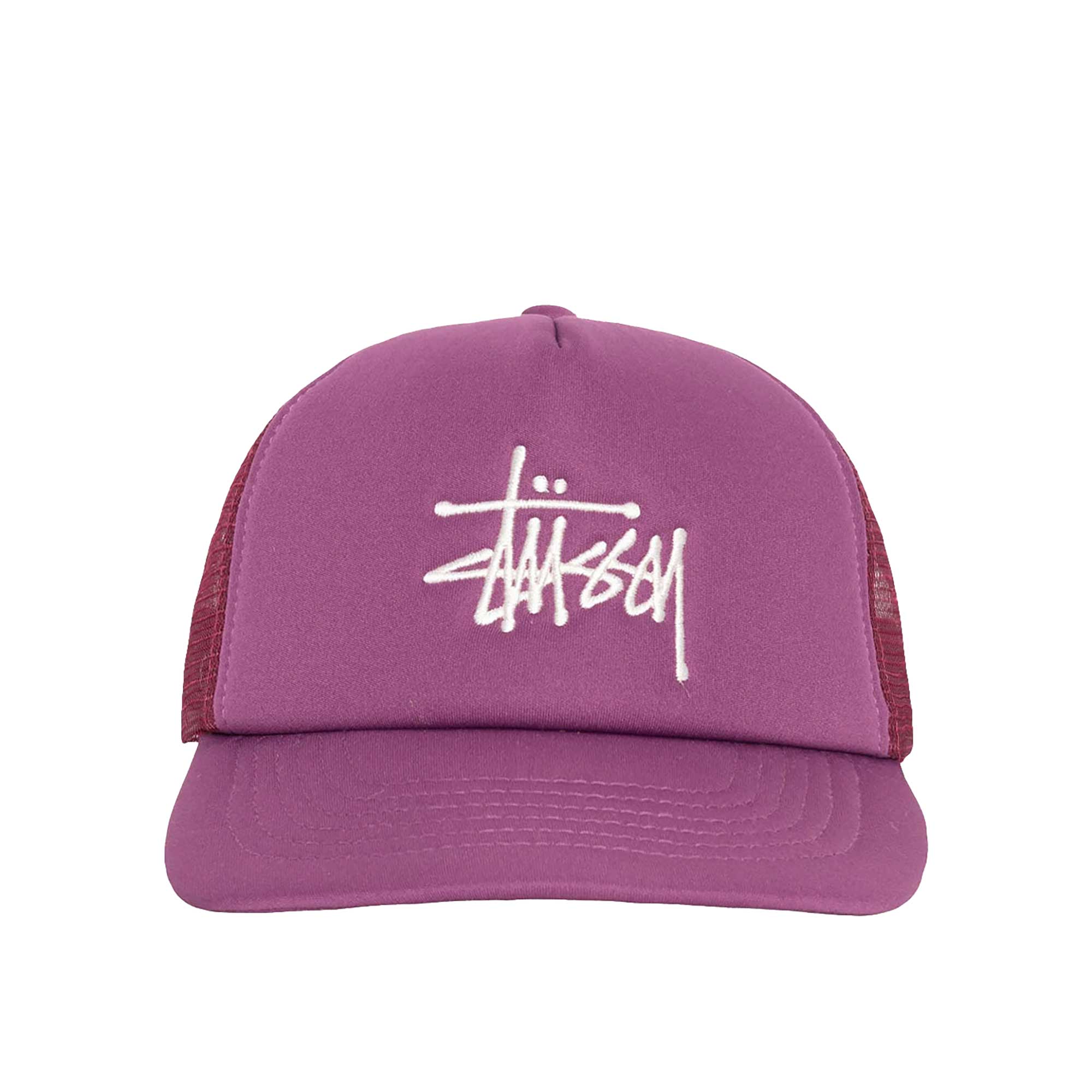 Stussy Big Basic Trucker Cap, Plum - Image 3