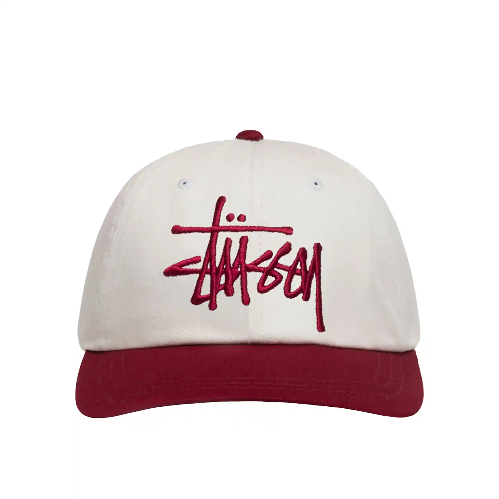 Stussy Big Basic Vintage Cap, natural/wine - Image 3