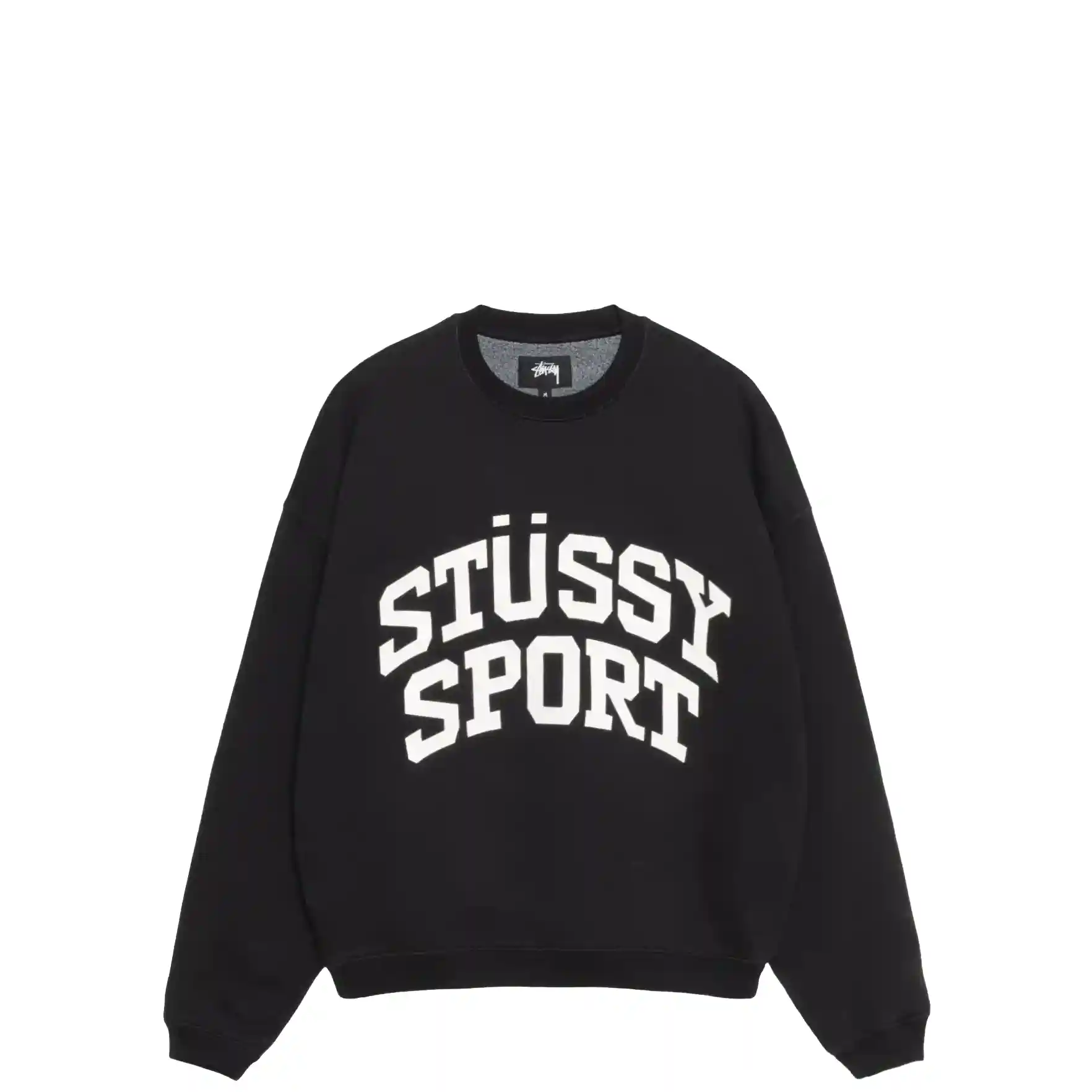 Stussy Big Crackle Sport Crew, washed black