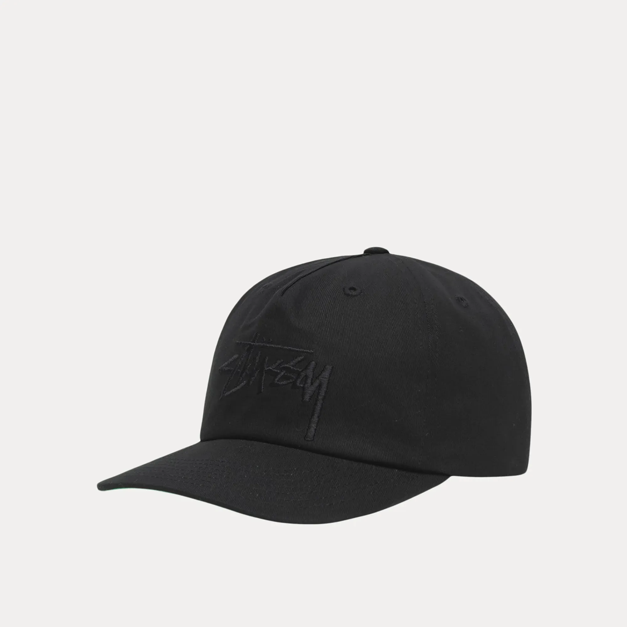 Stussy Big Stock Mid Depth Cap, black
