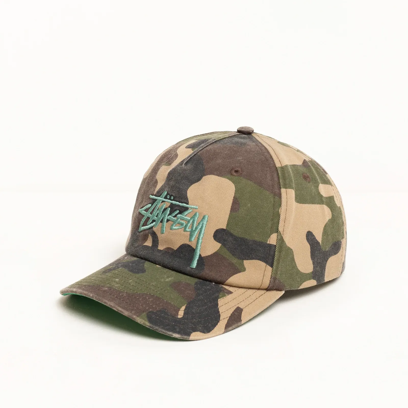 Stussy Big Stock Mid Depth Cap, woodland camo