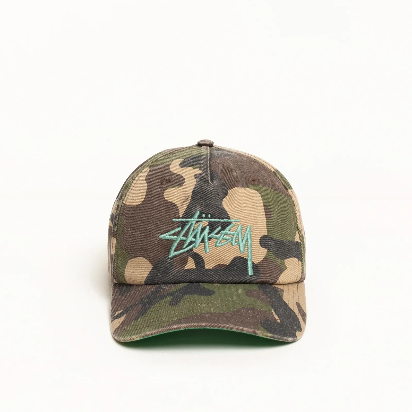 Stussy Big Stock Mid Depth Cap, woodland camo - Image 2