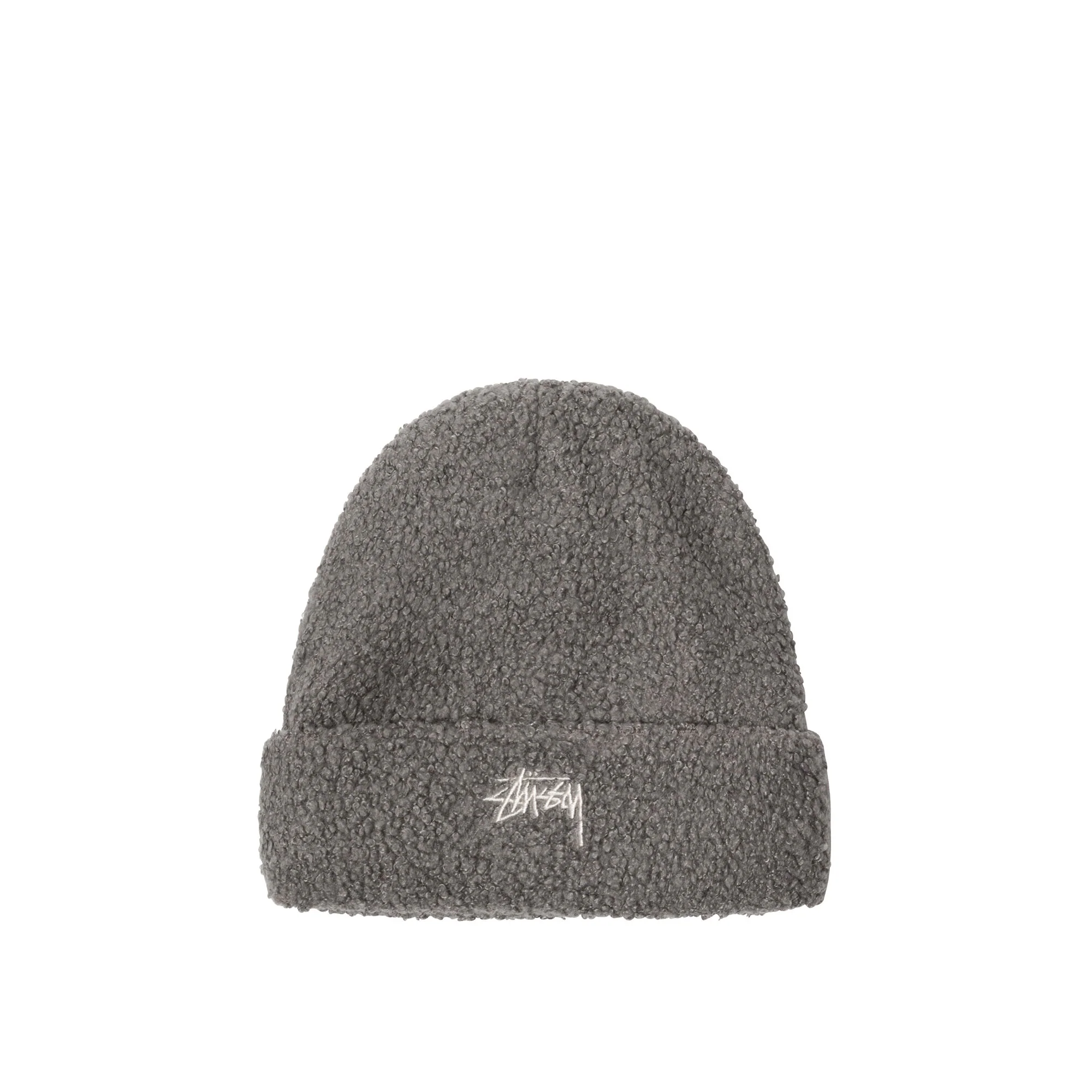 Stussy Boucle Fleece Beanie, grey
