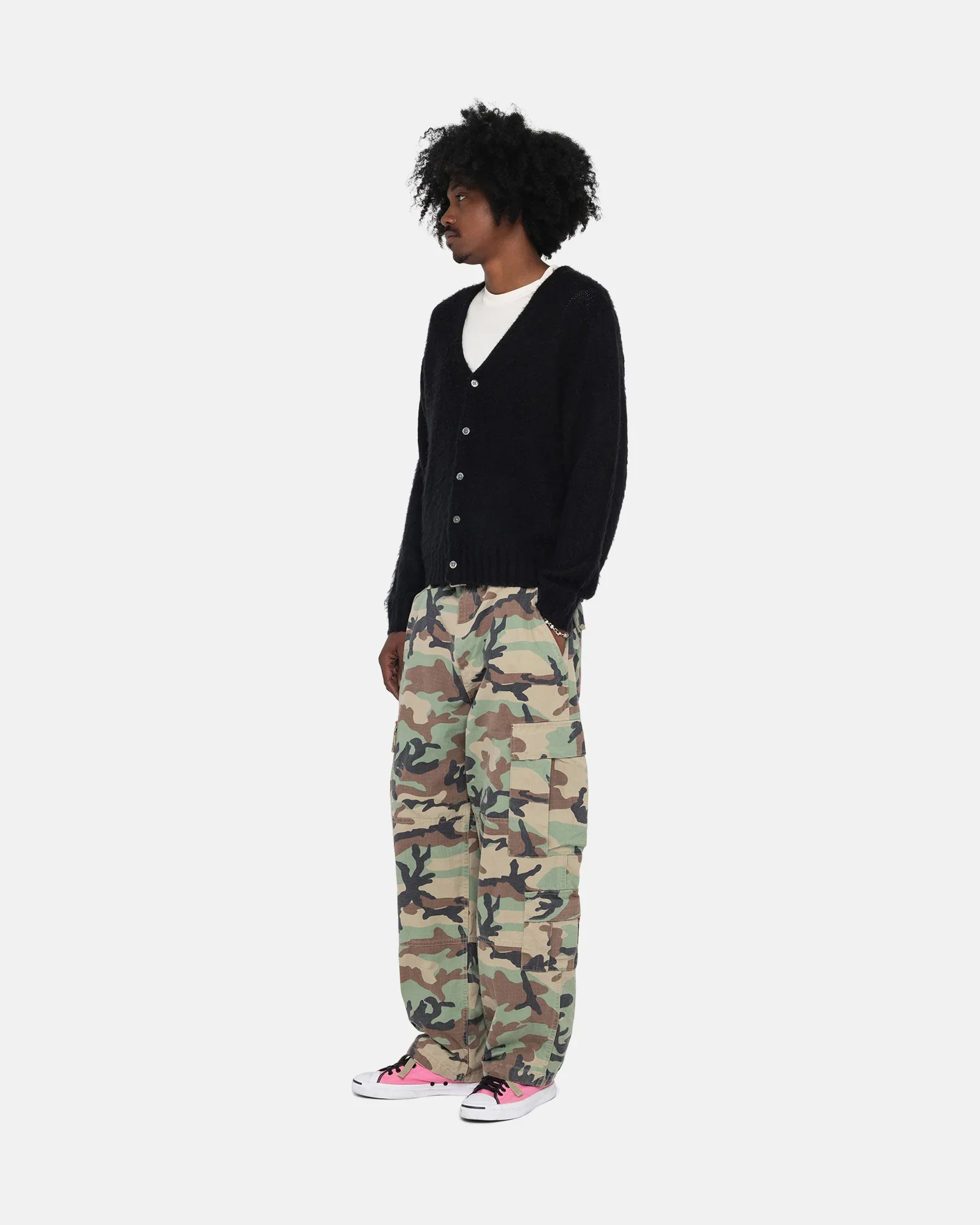 Stussy Brushed Cardigan, black - Image 6