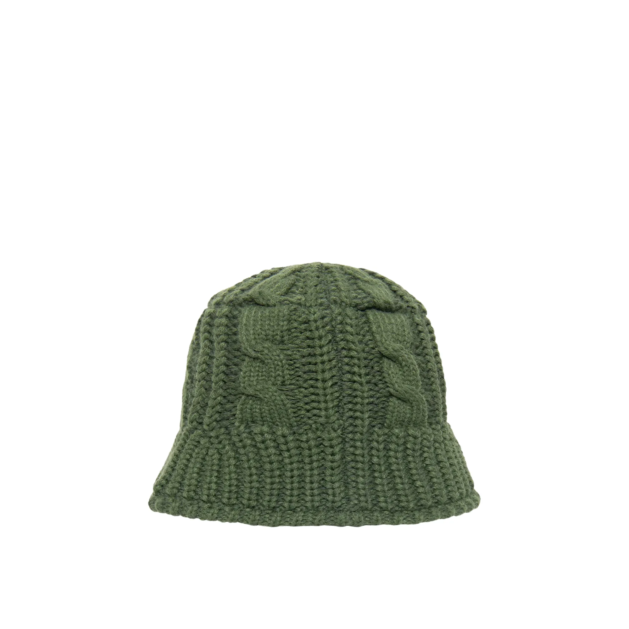 Stussy Cable Knit Bucket Hat, olive - Image 2