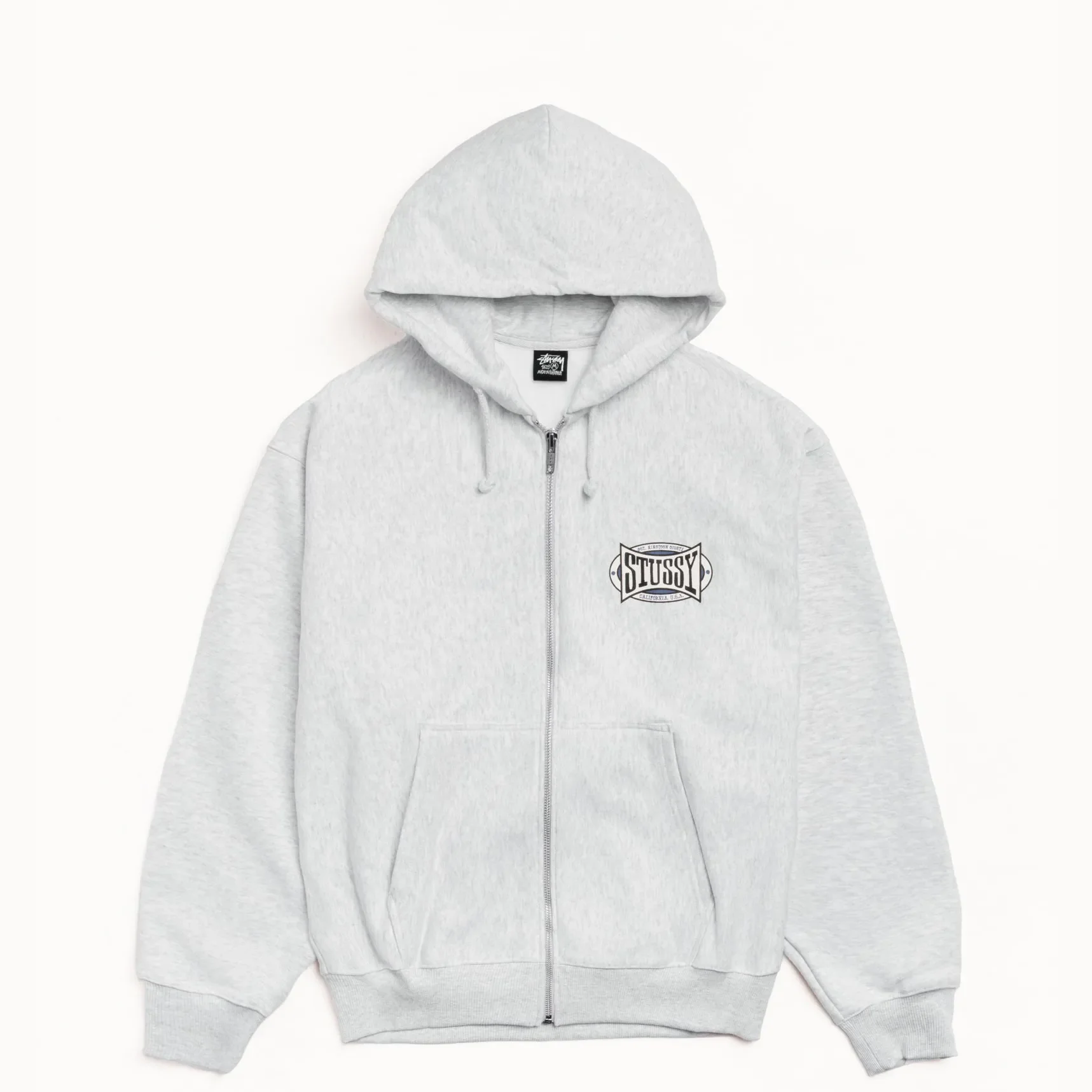 Stussy Champion Oval Zip Hood, ash heather