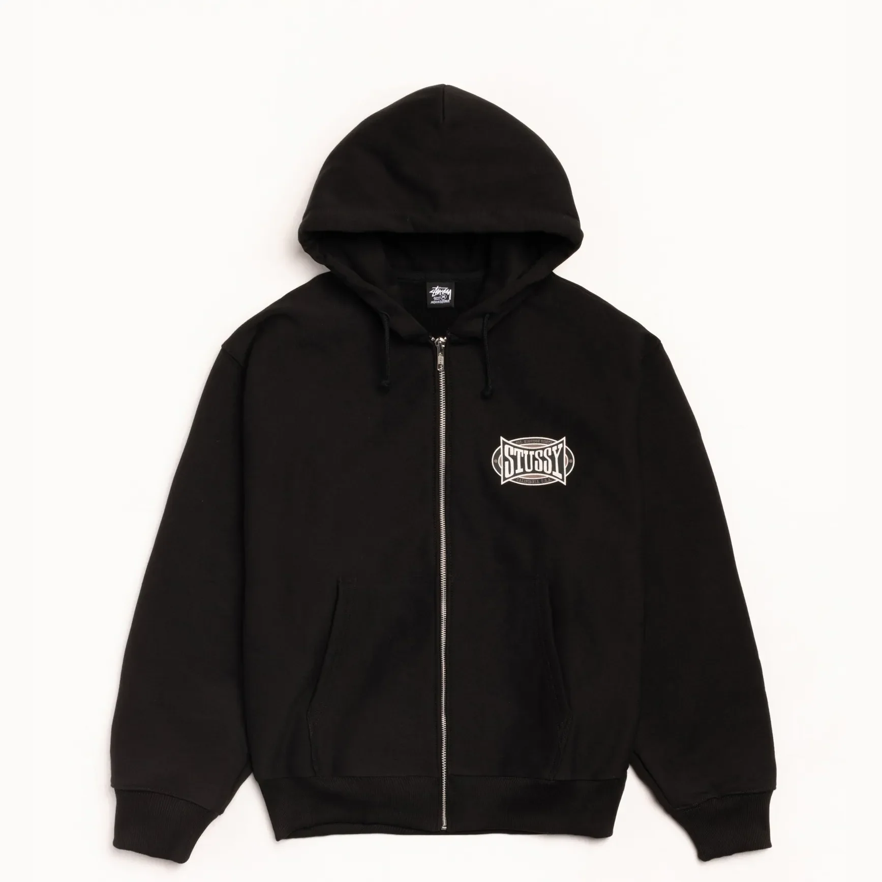 Stussy Champion Oval Zip Hood, black