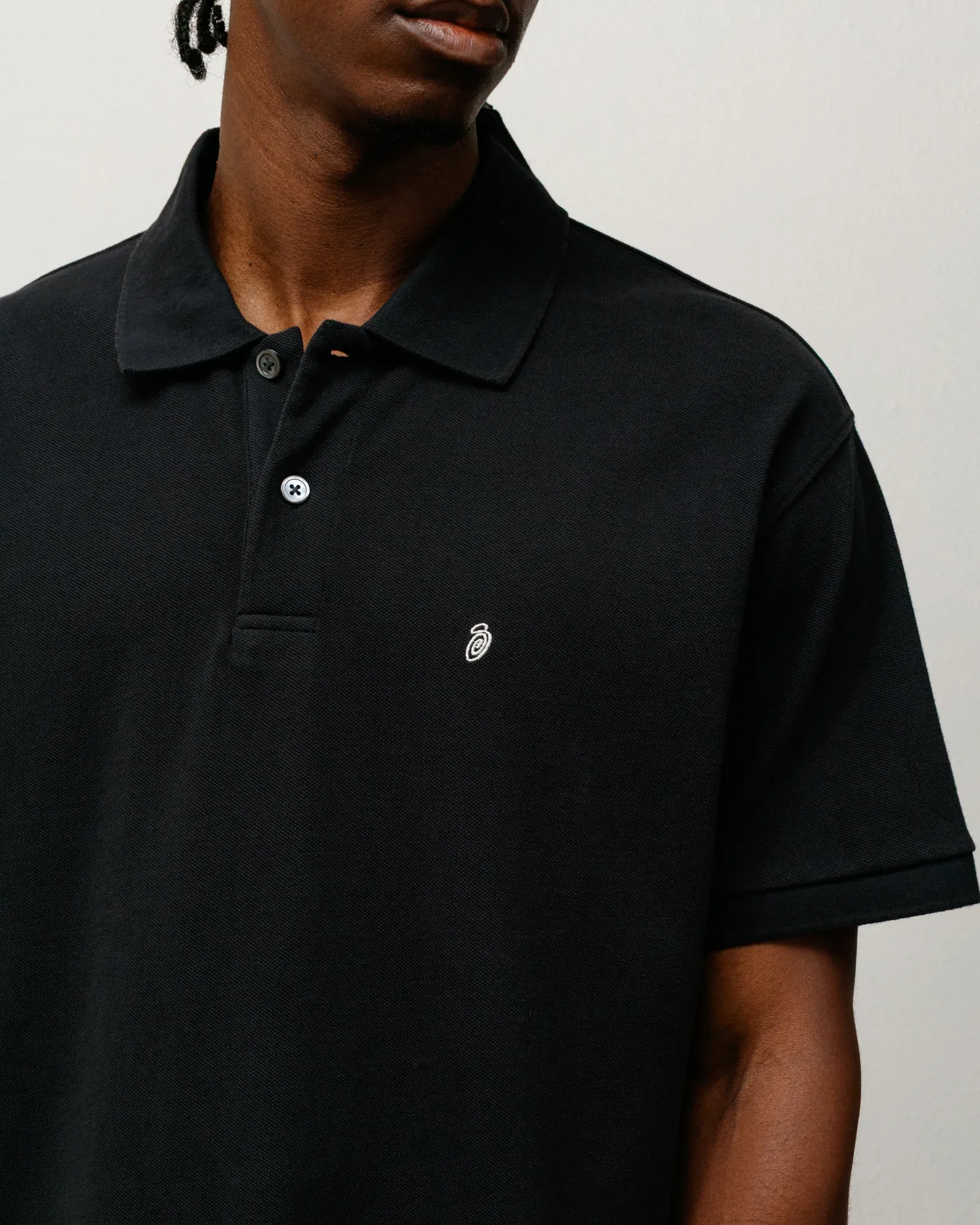 Stussy Classic Pique Polo, black - Image 2