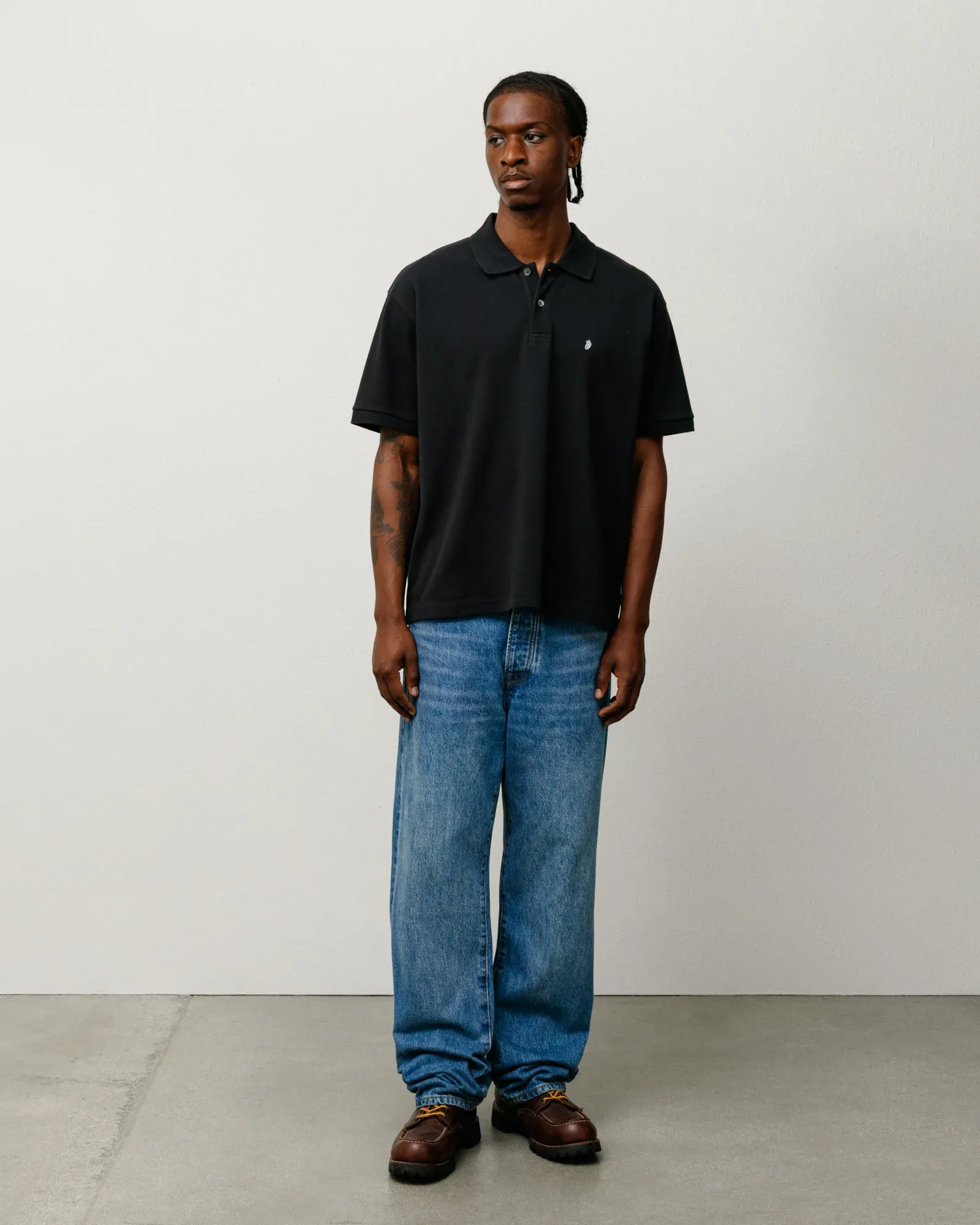 Stussy Classic Pique Polo, black - Image 3
