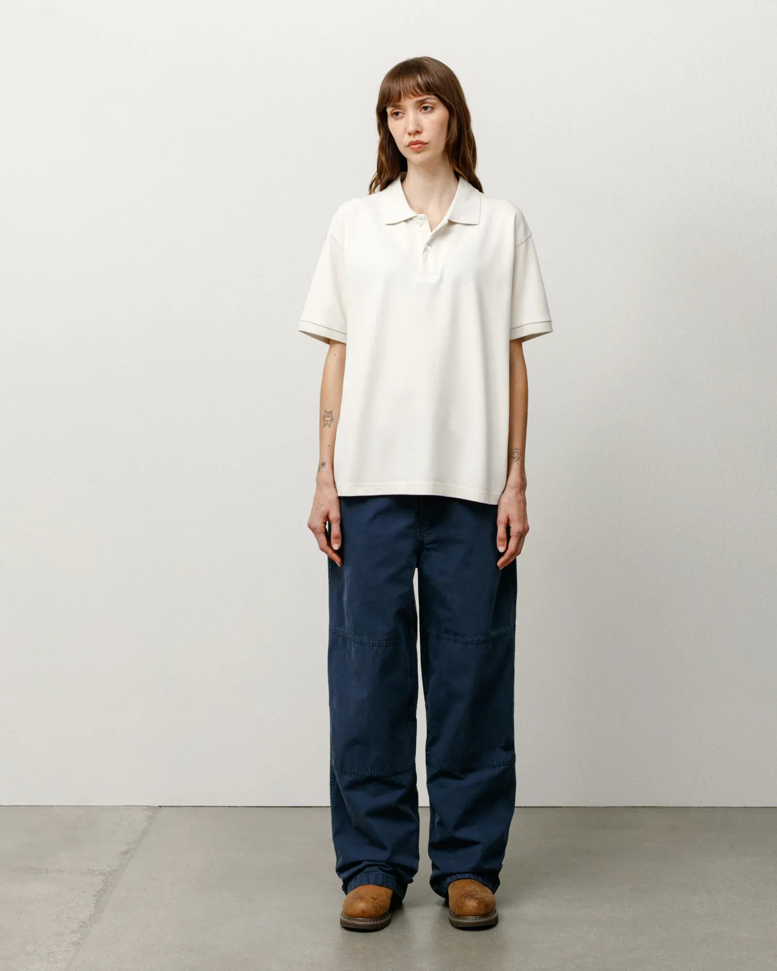 Stussy Classic Pique Polo, off white - Image 3