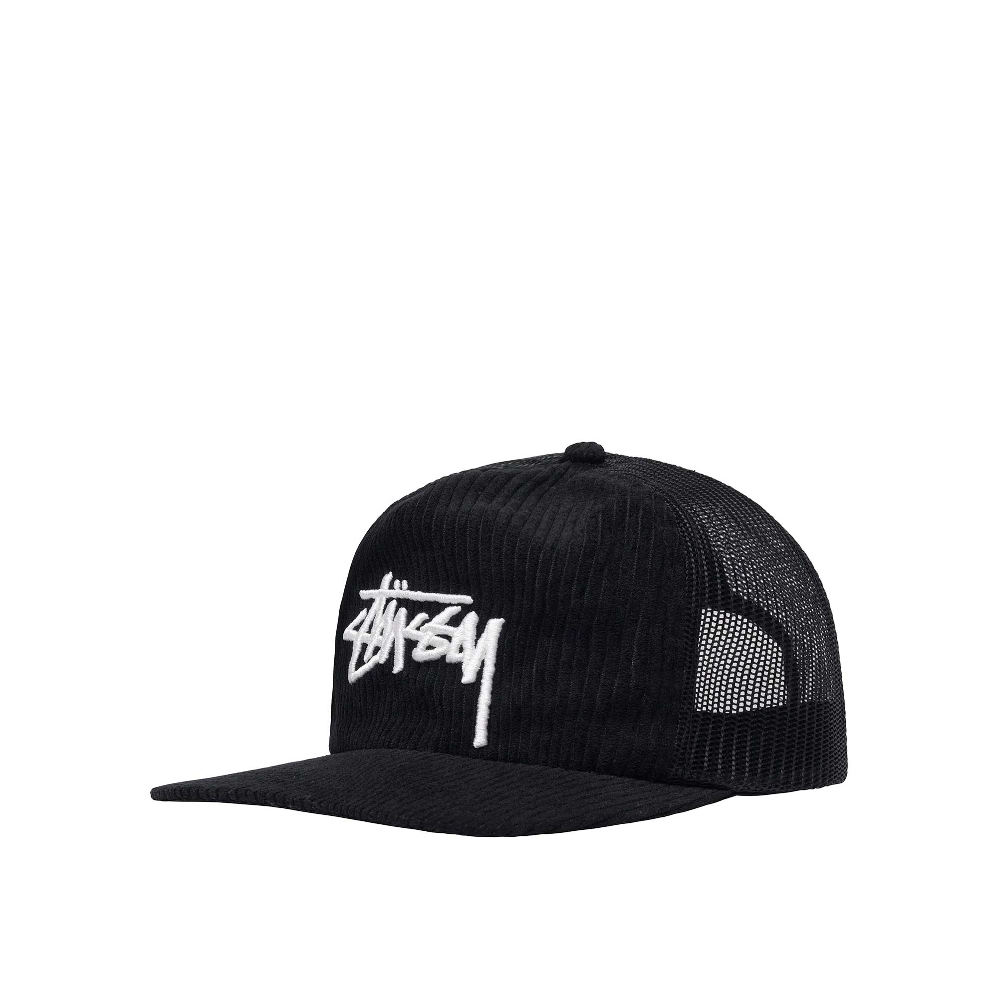 Stussy Corduroy Trucker Cap, black