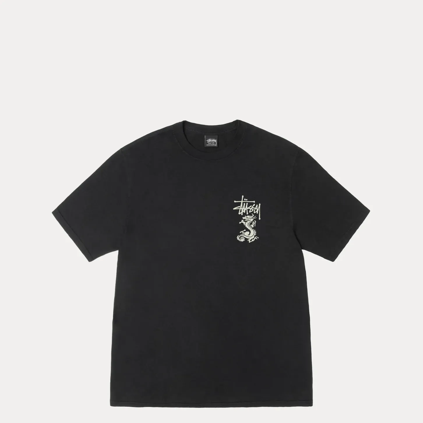 Stussy Double Dragon Pigment Dyed Tee, black - Image 2