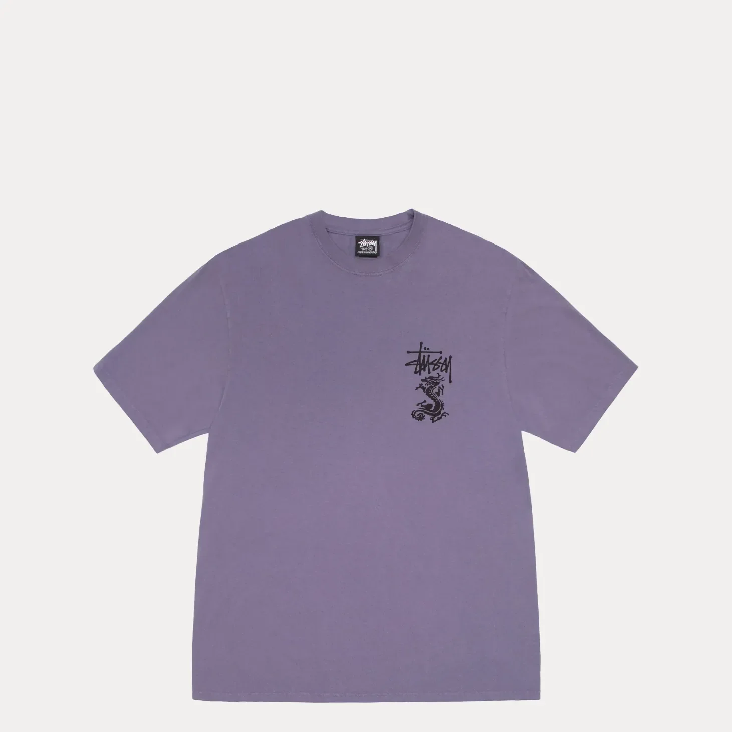 Stussy Double Dragon Pigment Dyed Tee, grape - Image 2