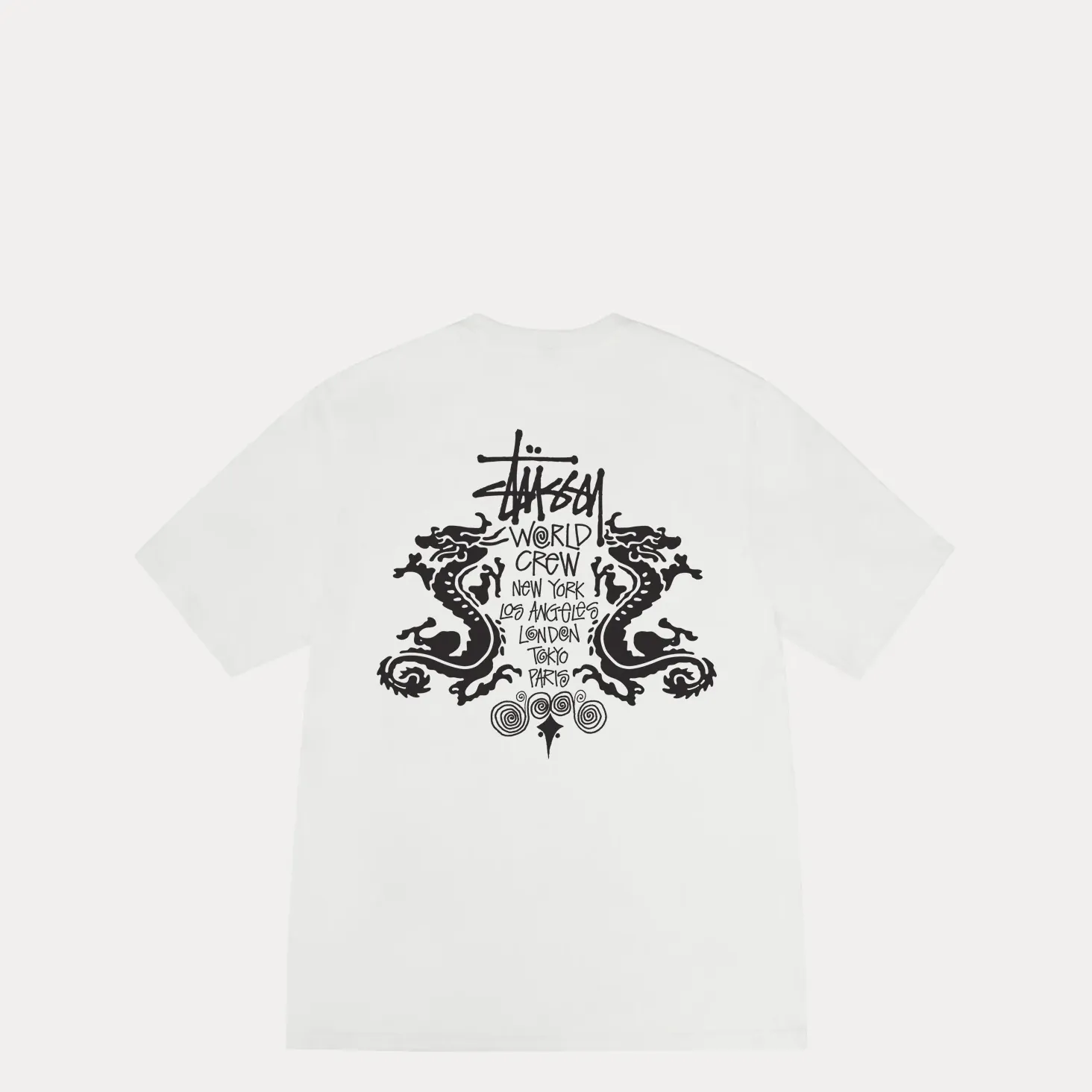Stussy Double Dragon Pigment Dyed Tee, natural
