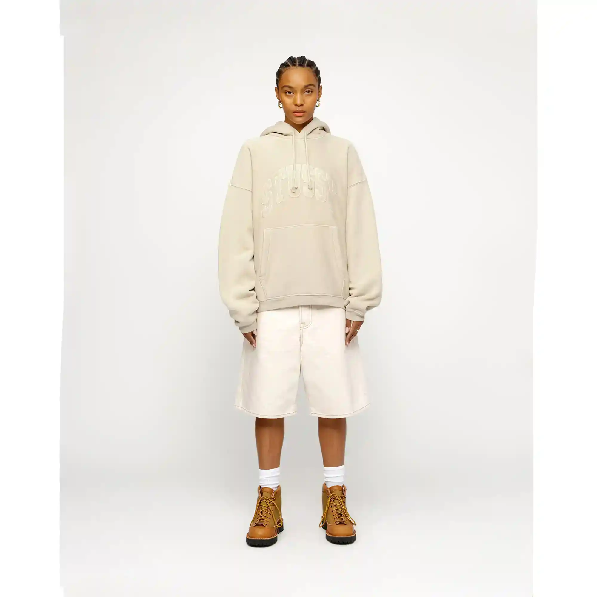Stussy Embroidered Relaxed Hood, sand - Image 2