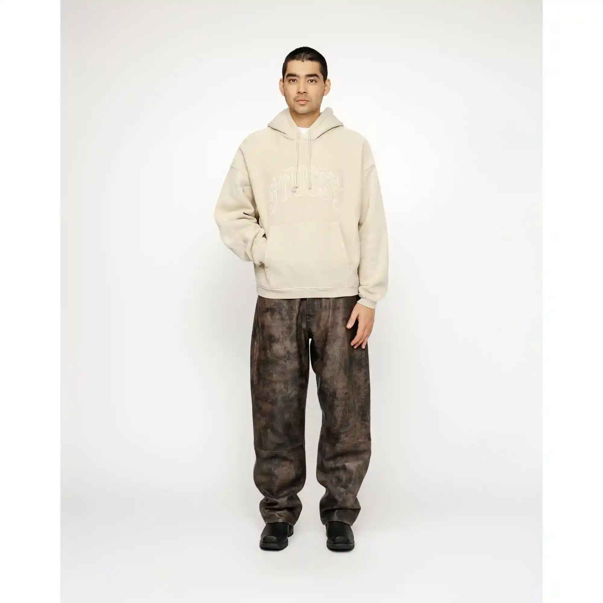 Stussy Embroidered Relaxed Hood, sand - Image 4