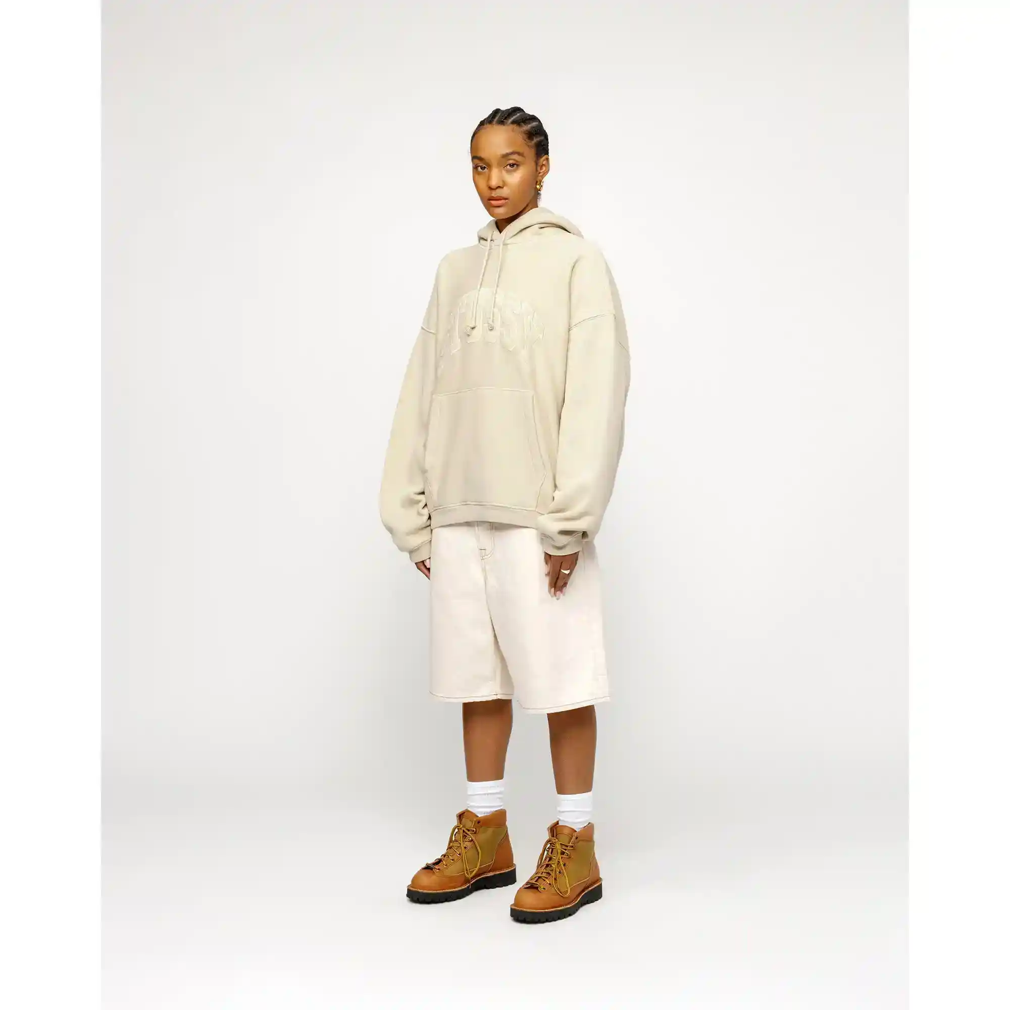 Stussy Embroidered Relaxed Hood, sand - Image 7