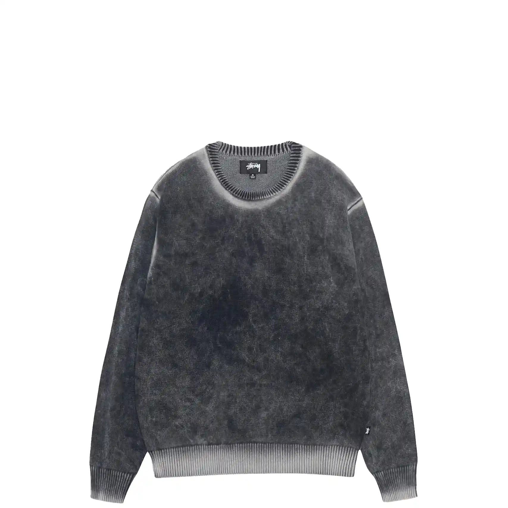 Stussy Faded Cotton Crew, black
