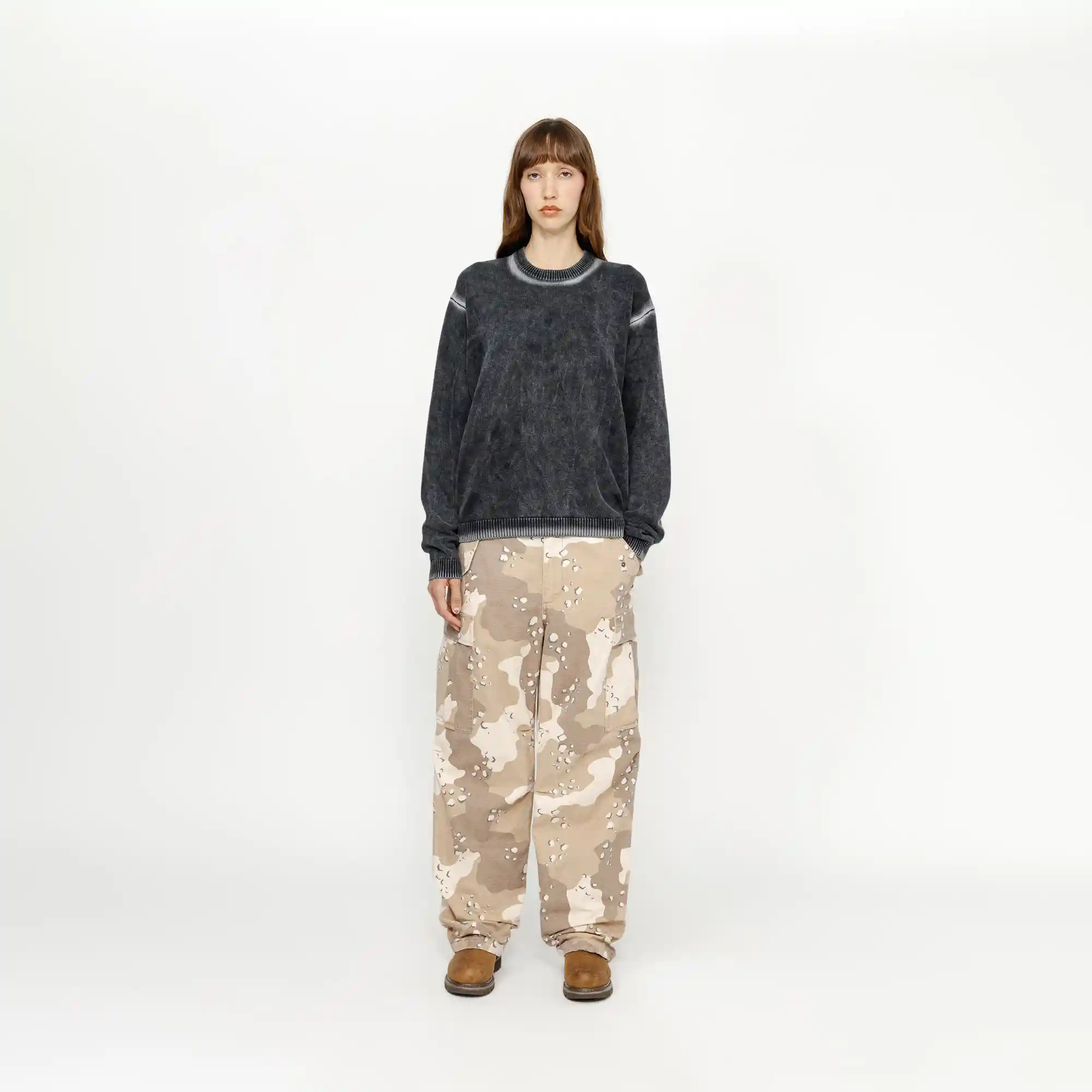 Stussy Faded Cotton Crew, black - Image 3