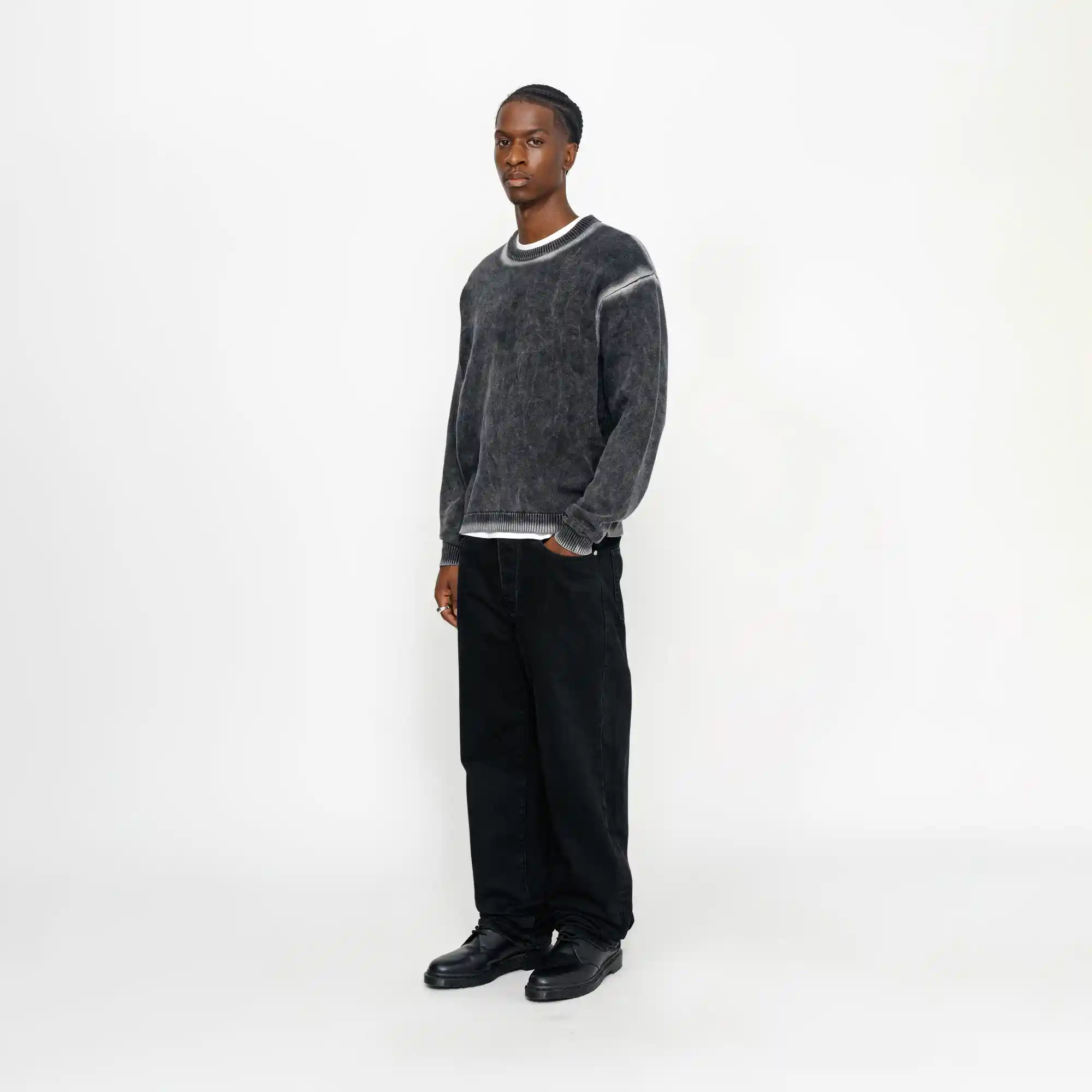 Stussy Faded Cotton Crew, black - Image 6