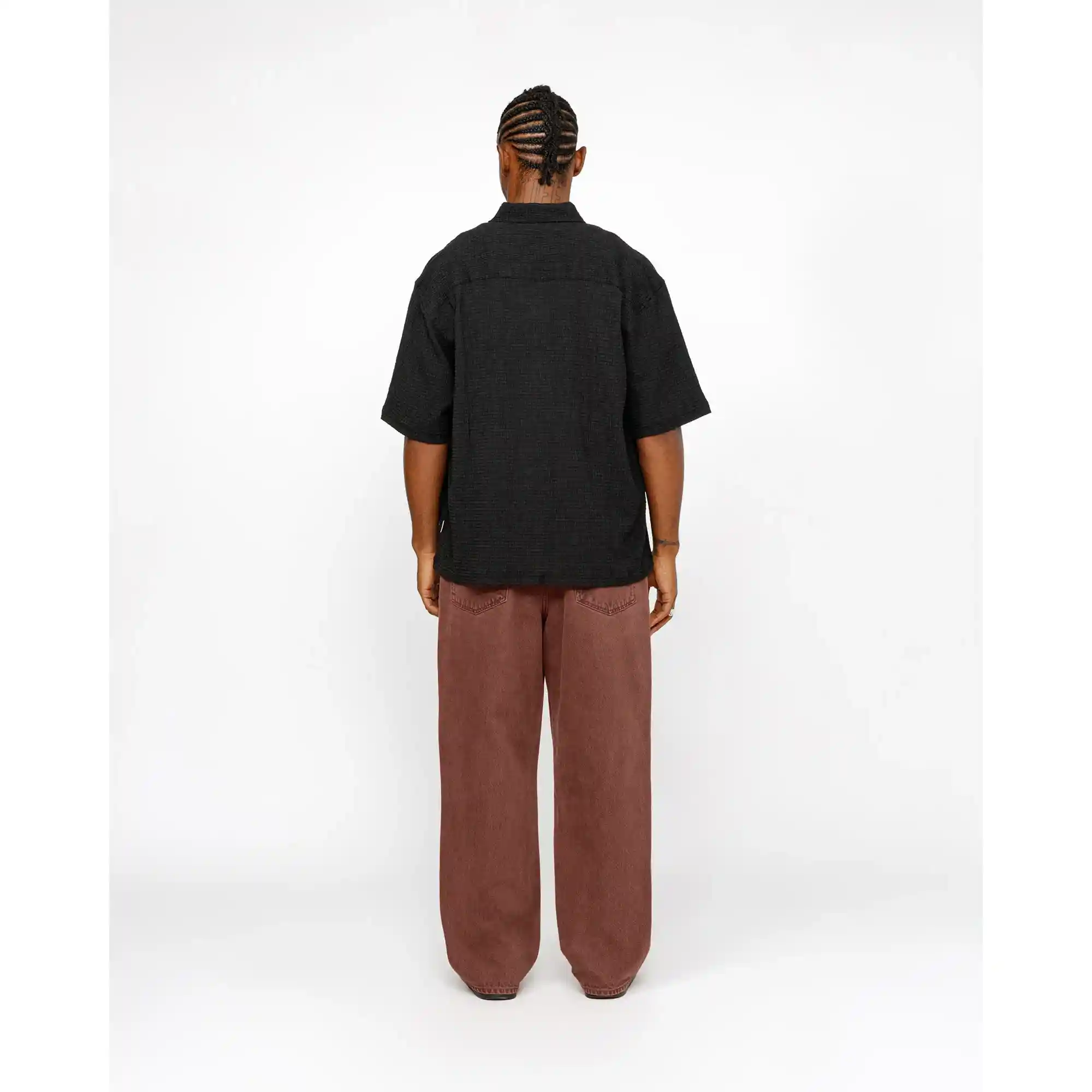 Stussy Flat Bottom Crinkled Shirt, black - Image 6