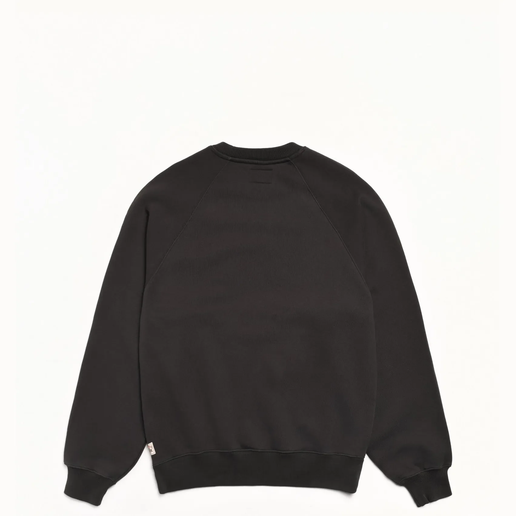Stussy Fleece Raglan Crew, washed black - Image 2