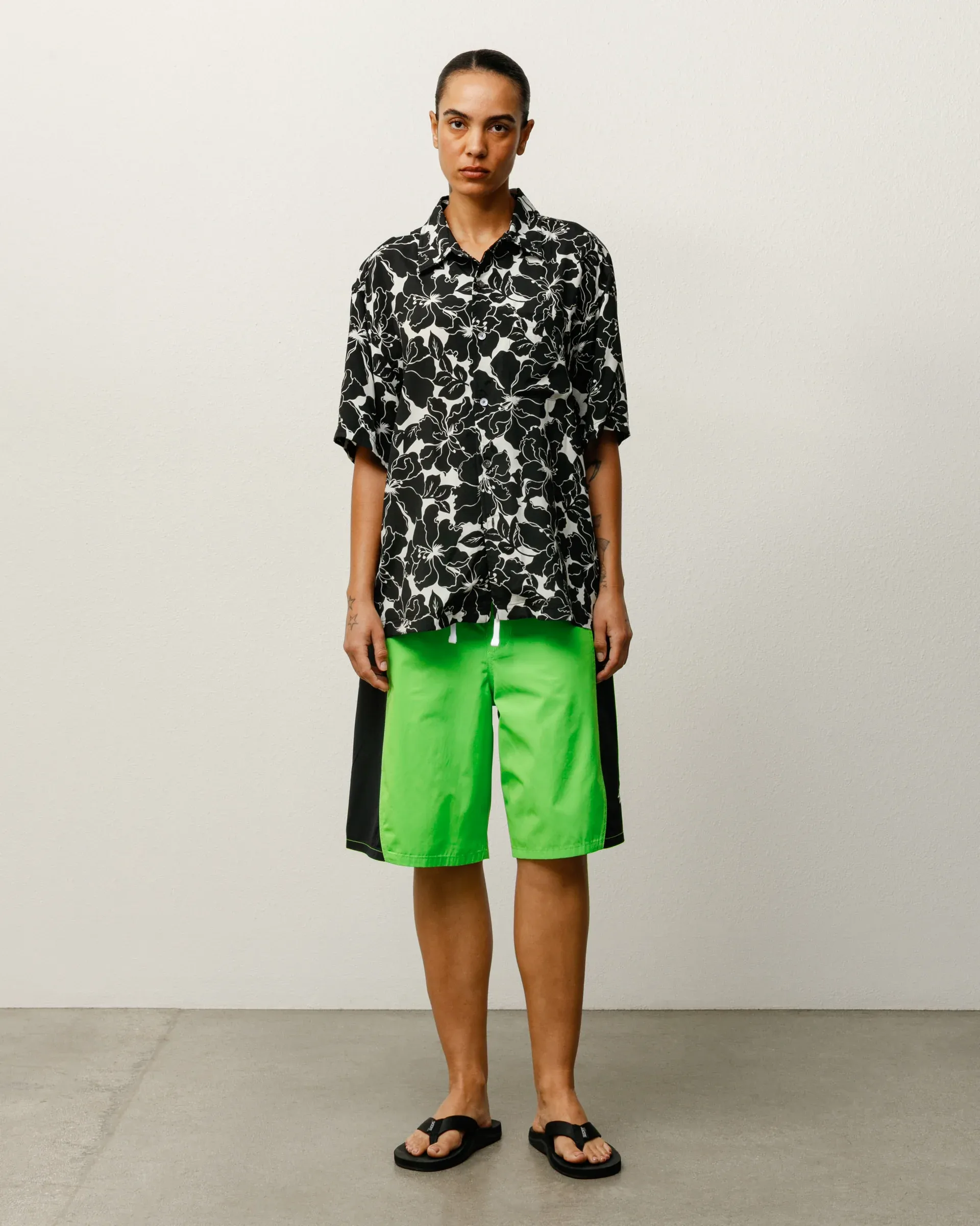 Stussy Floral Hawaiian Shirt, black - Image 3