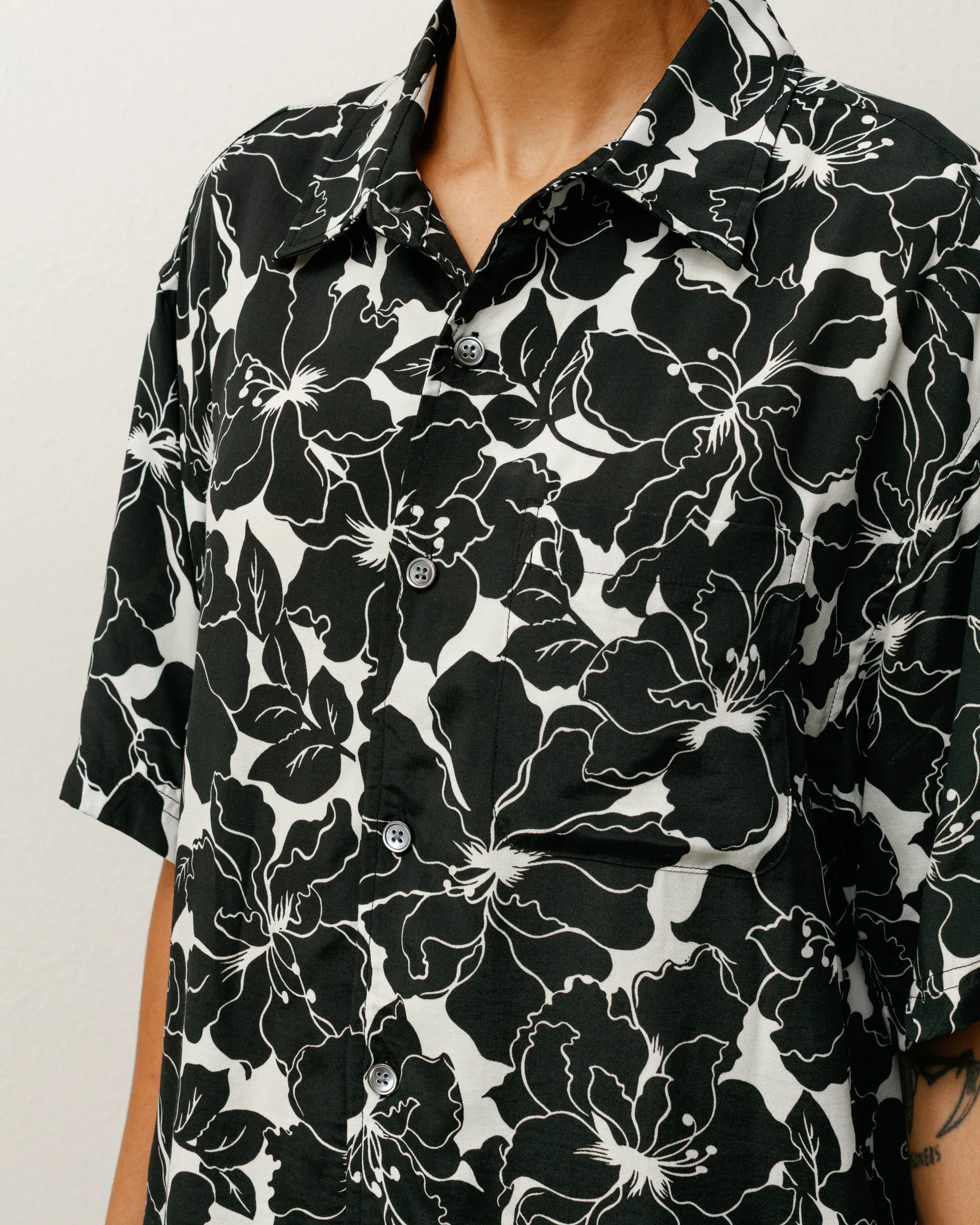 Stussy Floral Hawaiian Shirt, black - Image 6