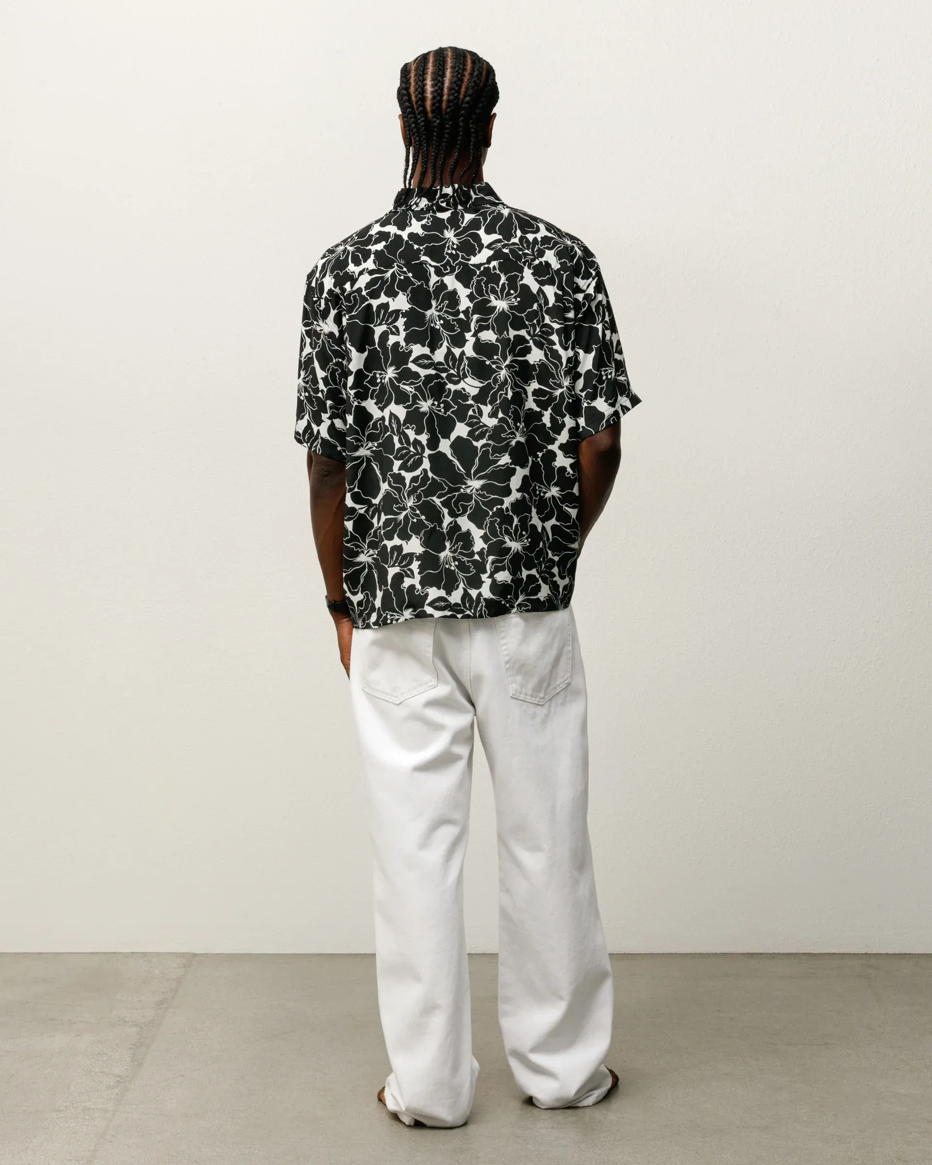 Stussy Floral Hawaiian Shirt, black - Image 7