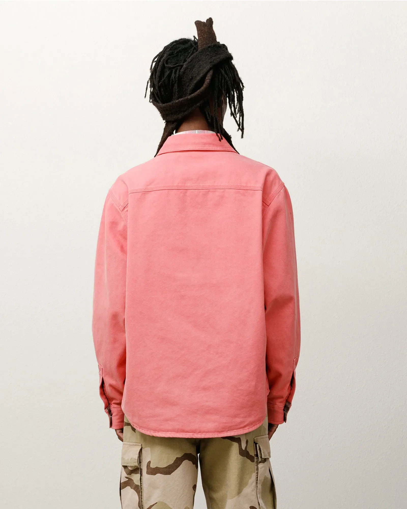 Stussy Heavy Washed Canvas Shirt, berry - Image 4