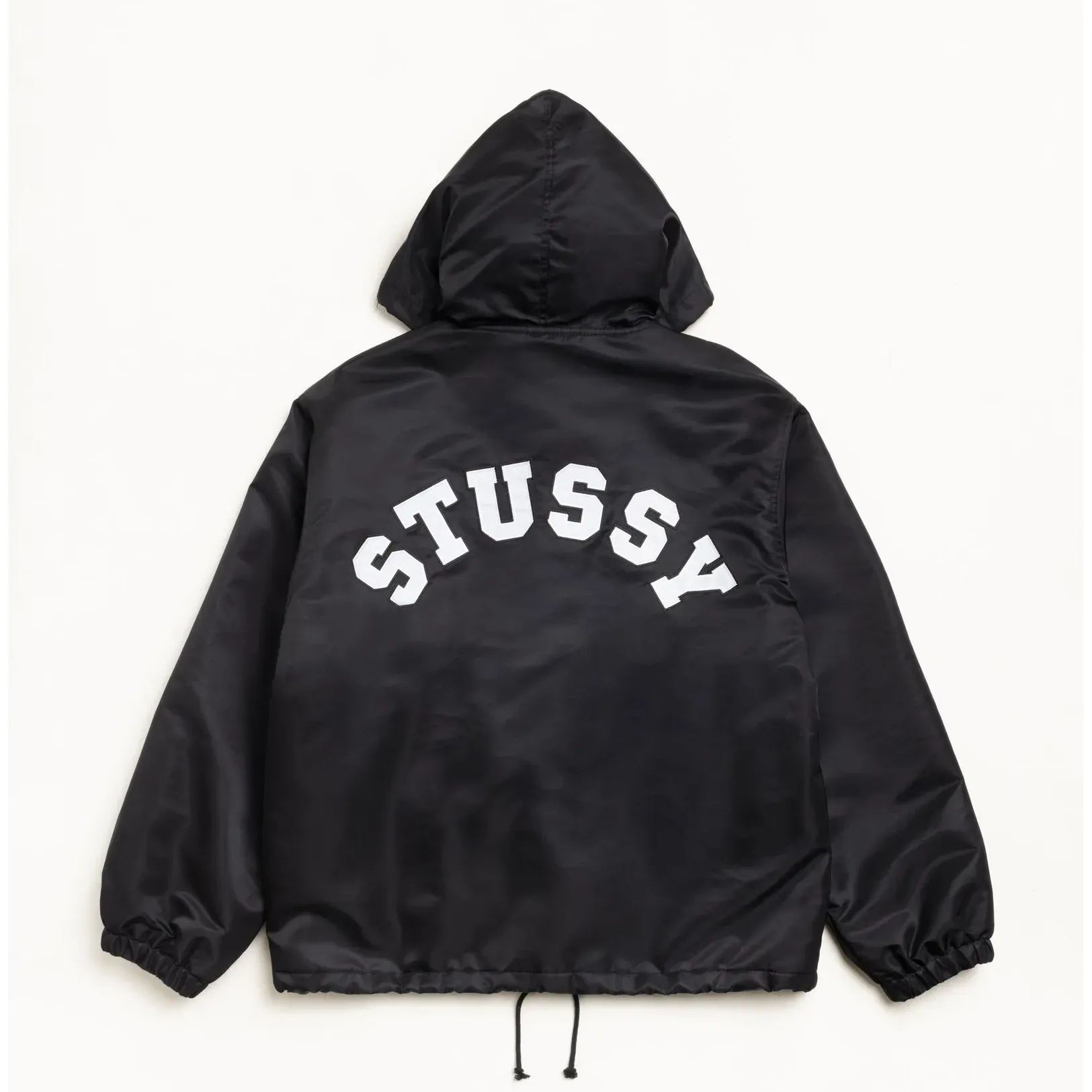Stussy Hooded Coaches Jacket, black